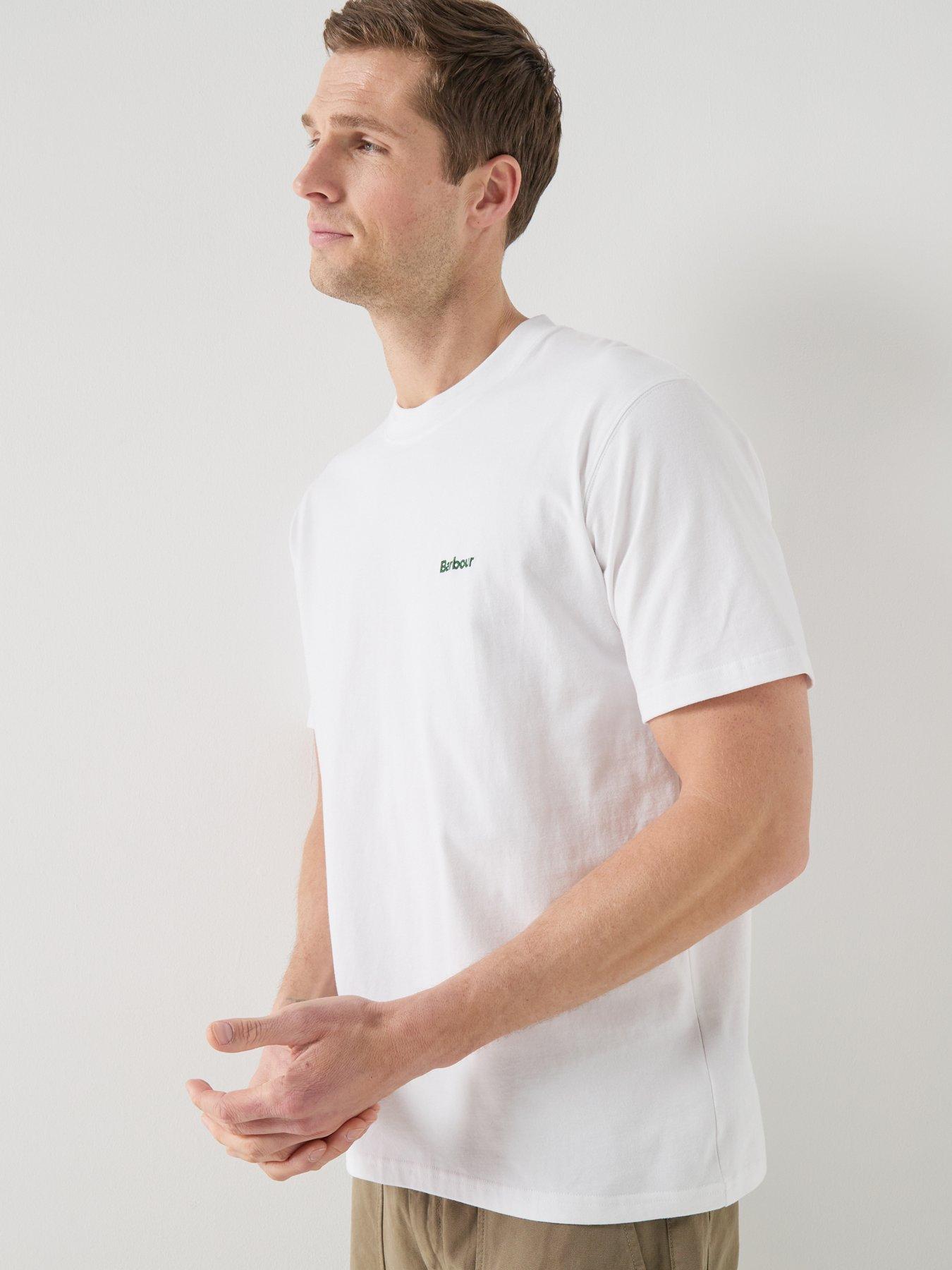 Image 4 of 5 of Barbour Dalton Logo Oversized Fit T-Shirt - White