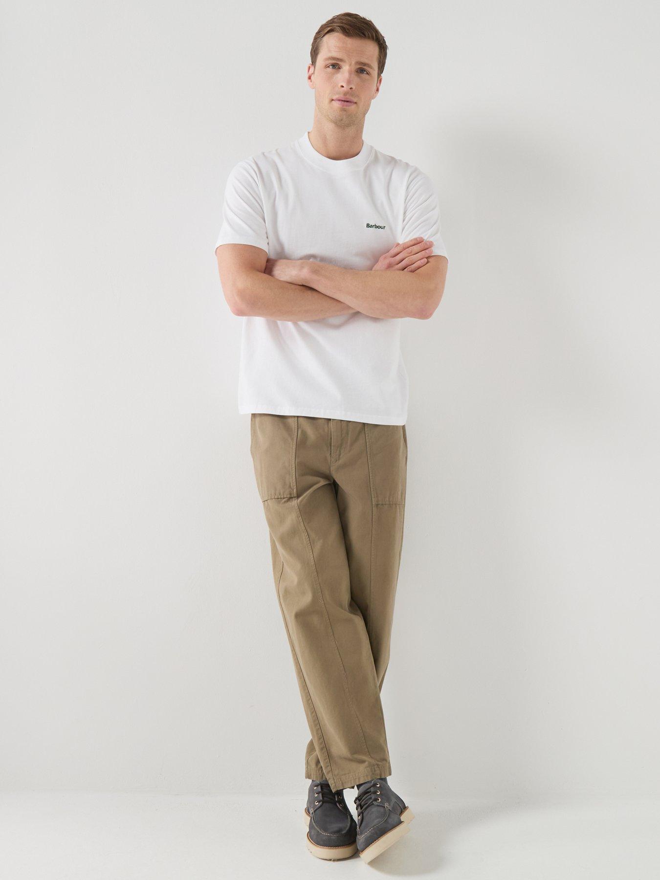 Image 5 of 5 of Barbour Dalton Logo Oversized Fit T-Shirt - White