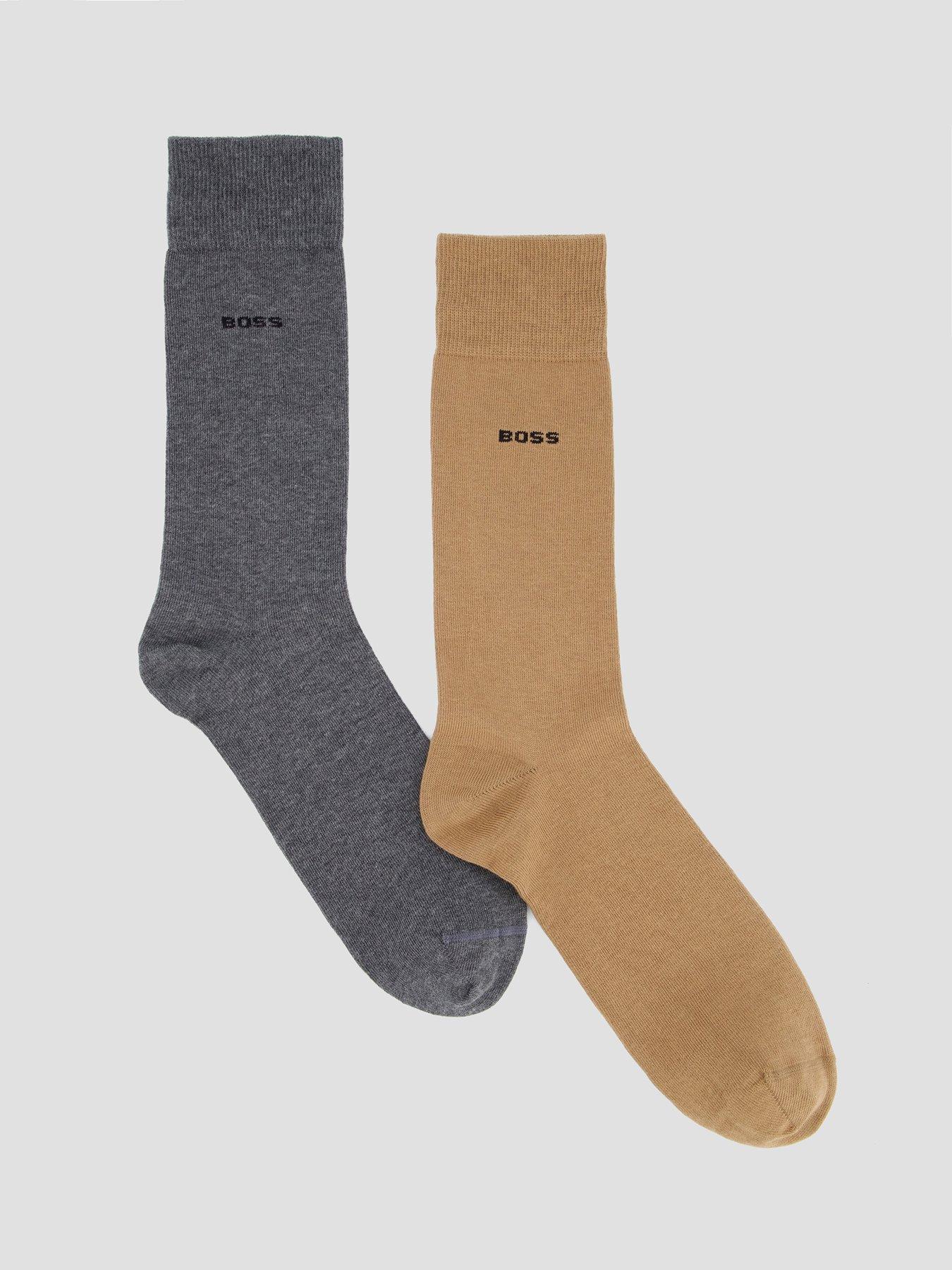 BOSS 2 Pack Small Logo Cotton Crew Socks - Assorted