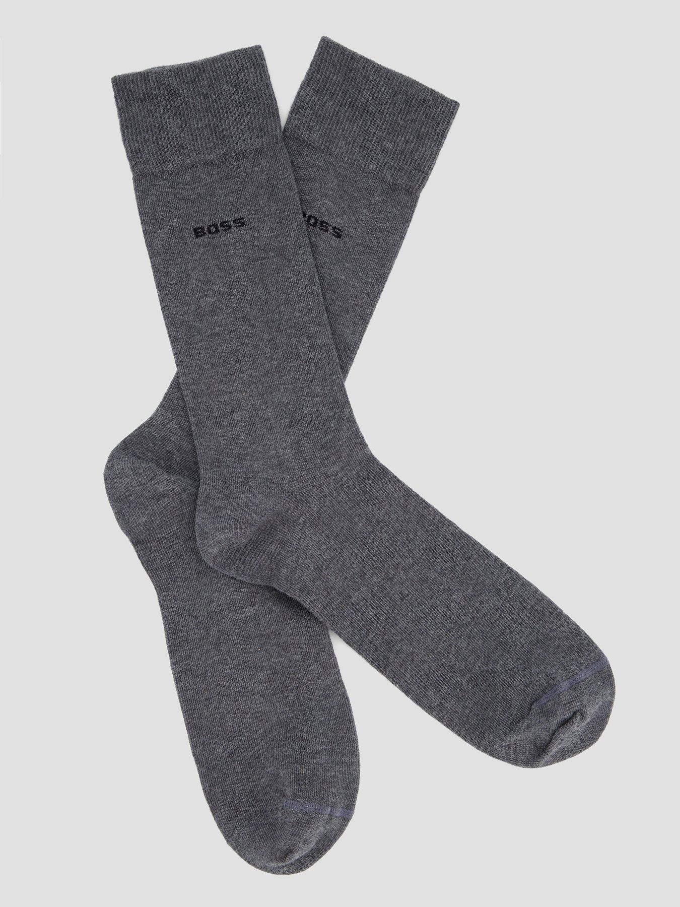 Image 2 of 3 of BOSS 2 Pack Small Logo Cotton Crew Socks - Assorted