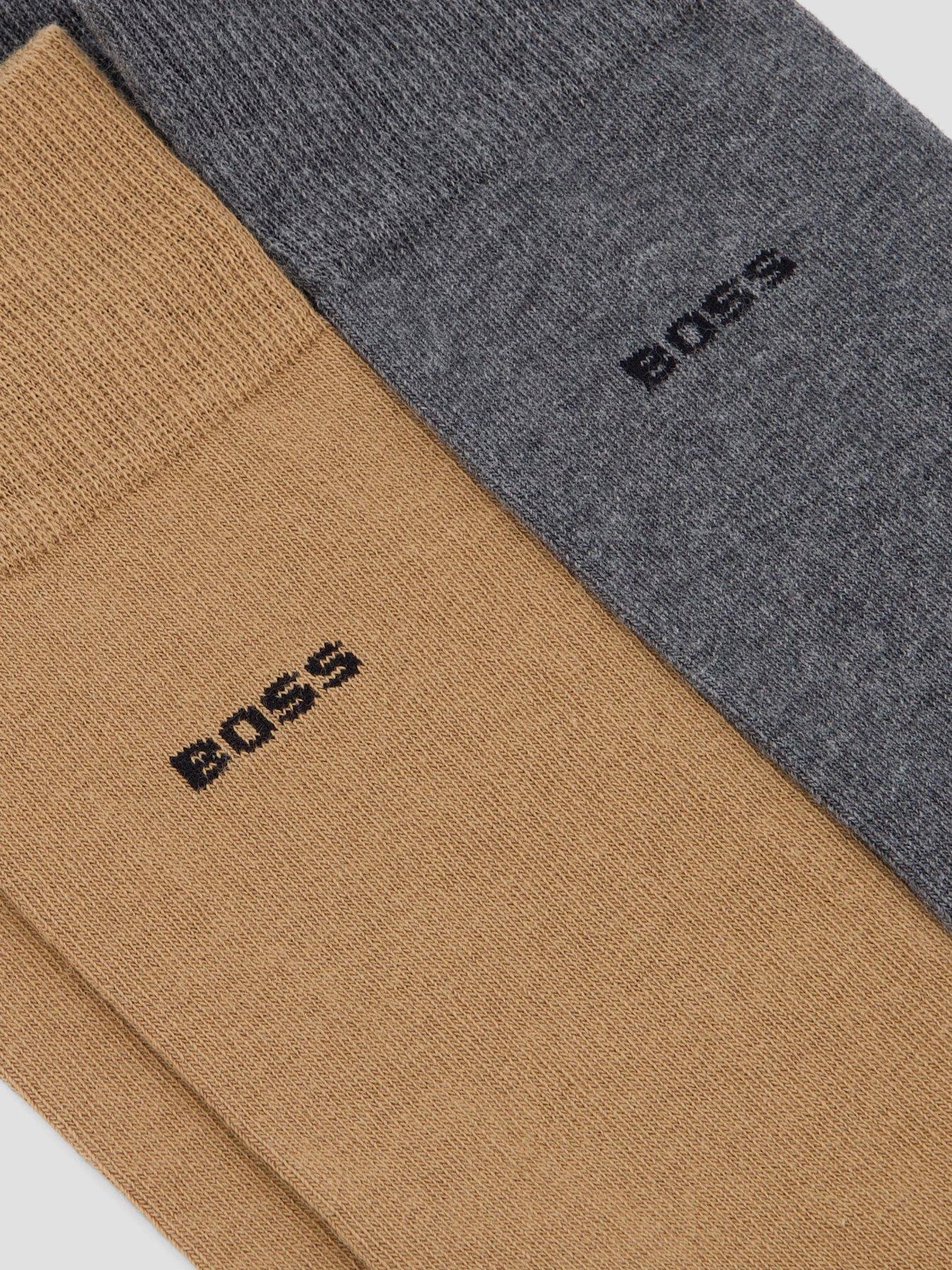 Image 3 of 3 of BOSS 2 Pack Small Logo Cotton Crew Socks - Assorted