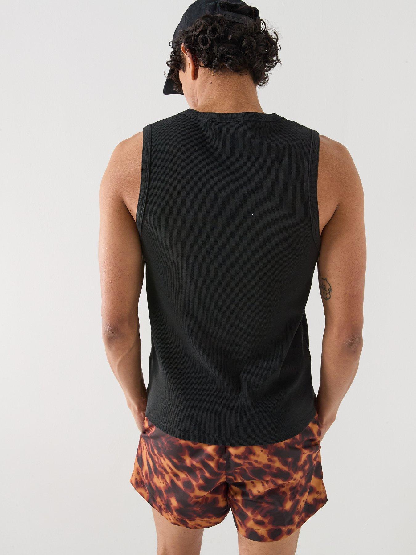 Image 5 of 5 of HUGO Kaleo Tortoise Shell Printed Swim Shorts - Brown