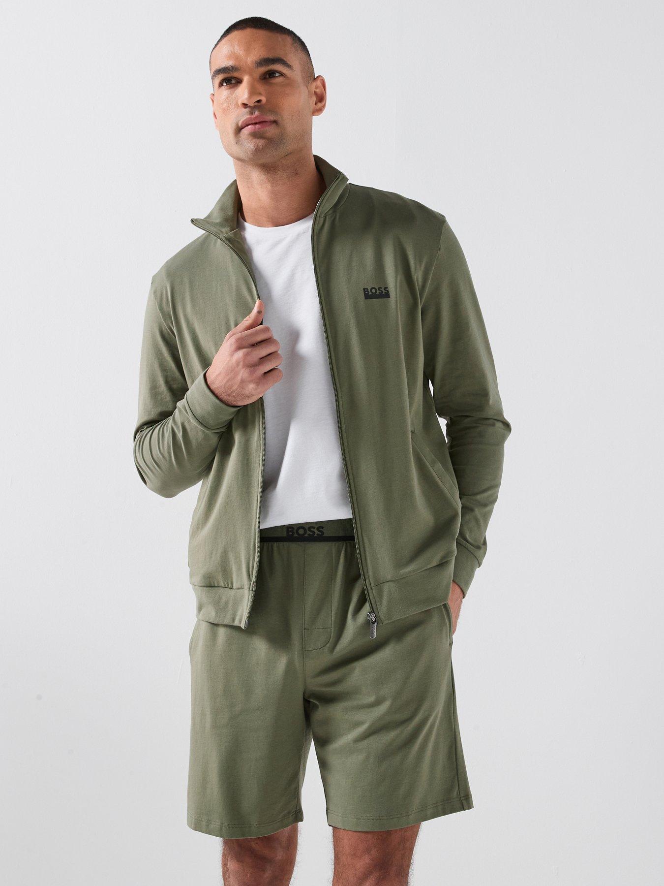 boss-365-funnel-neck-amp-short-tracksuit-set-green