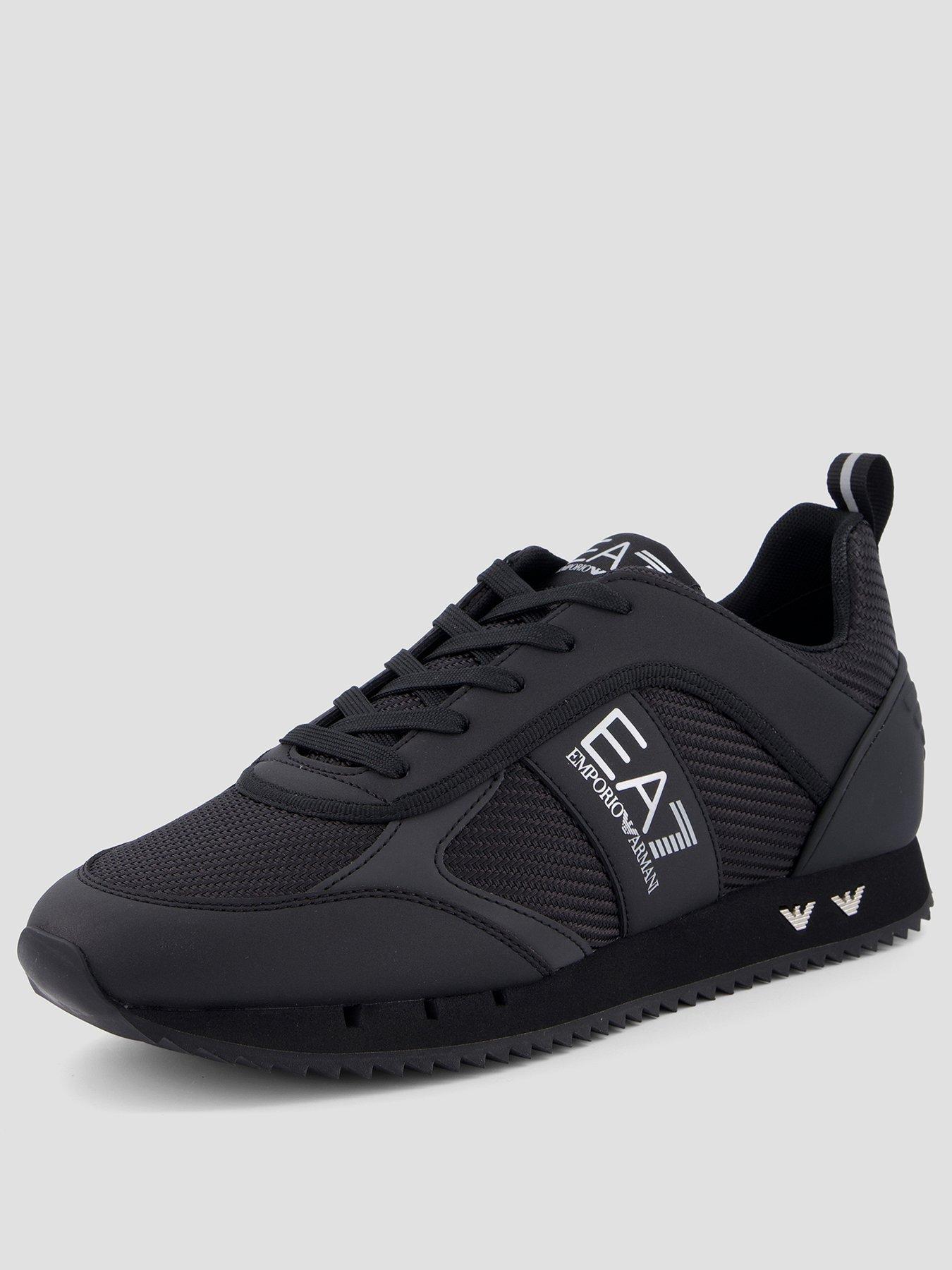 Image 2 of 7 of EA7 Emporio Armani Carbon Nubuck Trainers - Black