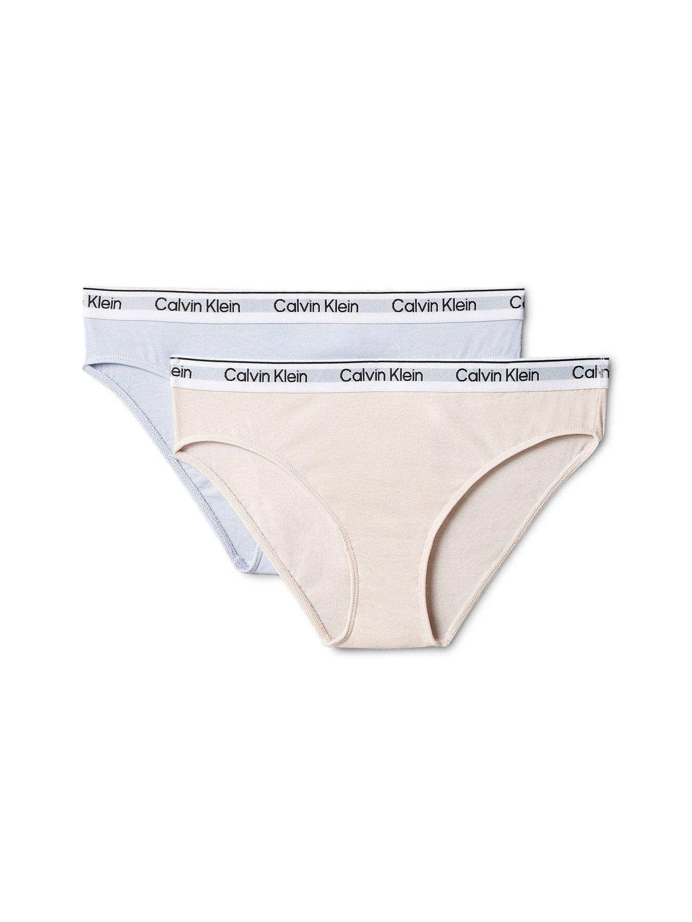 Image 1 of 2 of Calvin Klein Girls 2 Pack Modern Cotton Bikini Briefs - Multi
