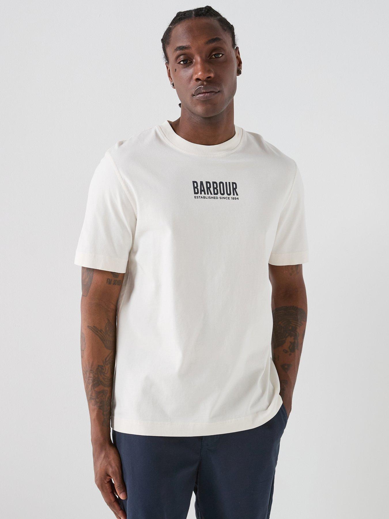 Barbour Morden Back Graphic Relaxed Fit T-Shirt - Natural