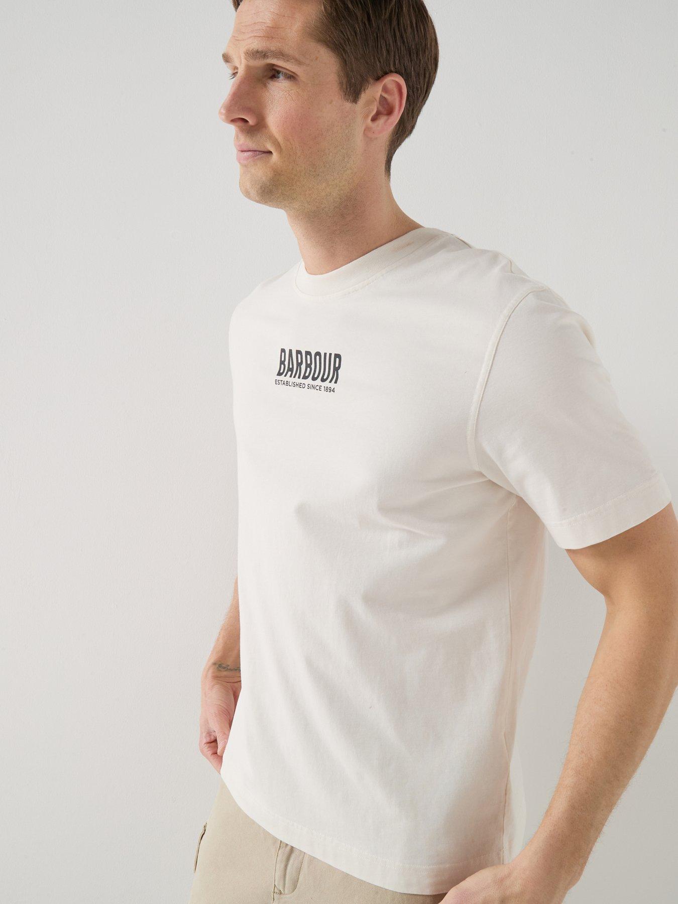 Image 2 of 5 of Barbour Morden Back Graphic Relaxed Fit T-shirt - White