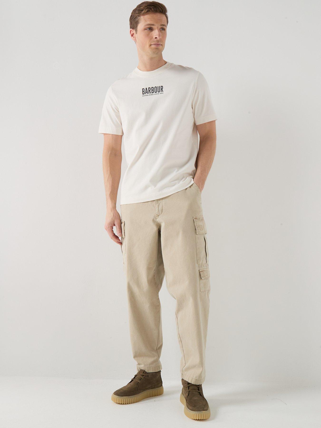 Image 3 of 5 of Barbour Morden Back Graphic Relaxed Fit T-shirt - White