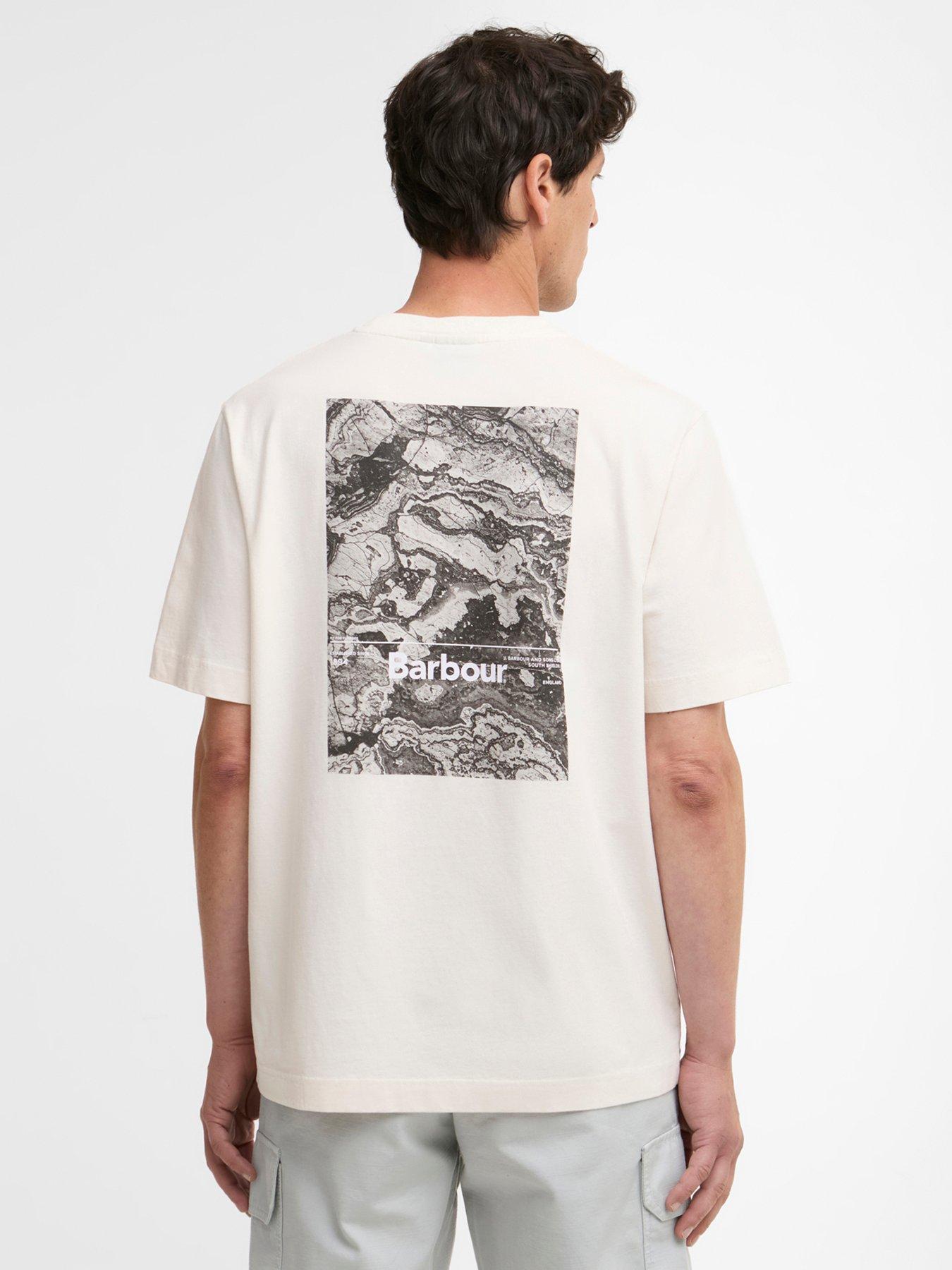 Image 1 of 5 of Barbour Wildfell Back Graphic Relaxed Fit T-Shirt - Off White