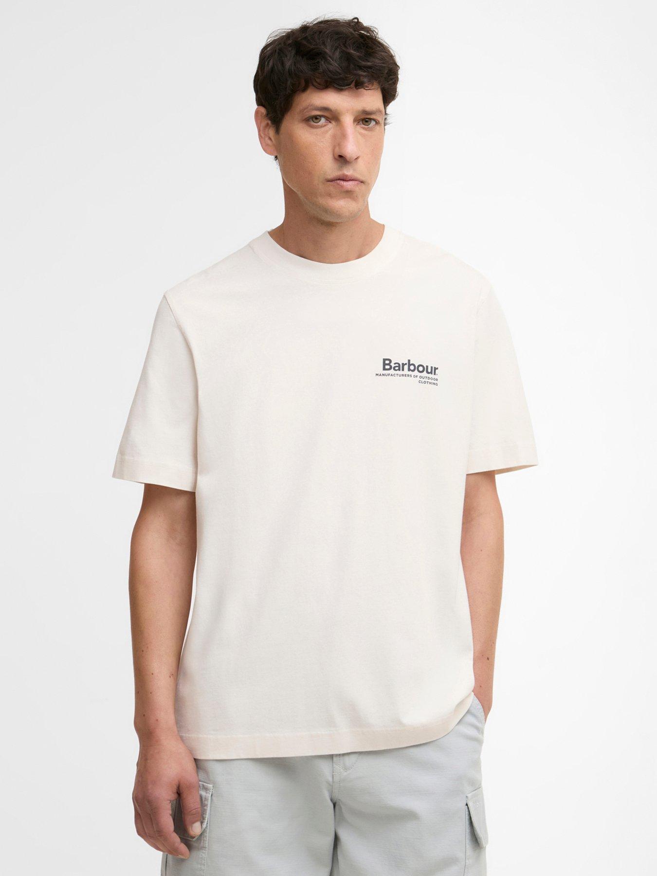 Image 2 of 5 of Barbour Wildfell Back Graphic Relaxed Fit T-Shirt - Off White