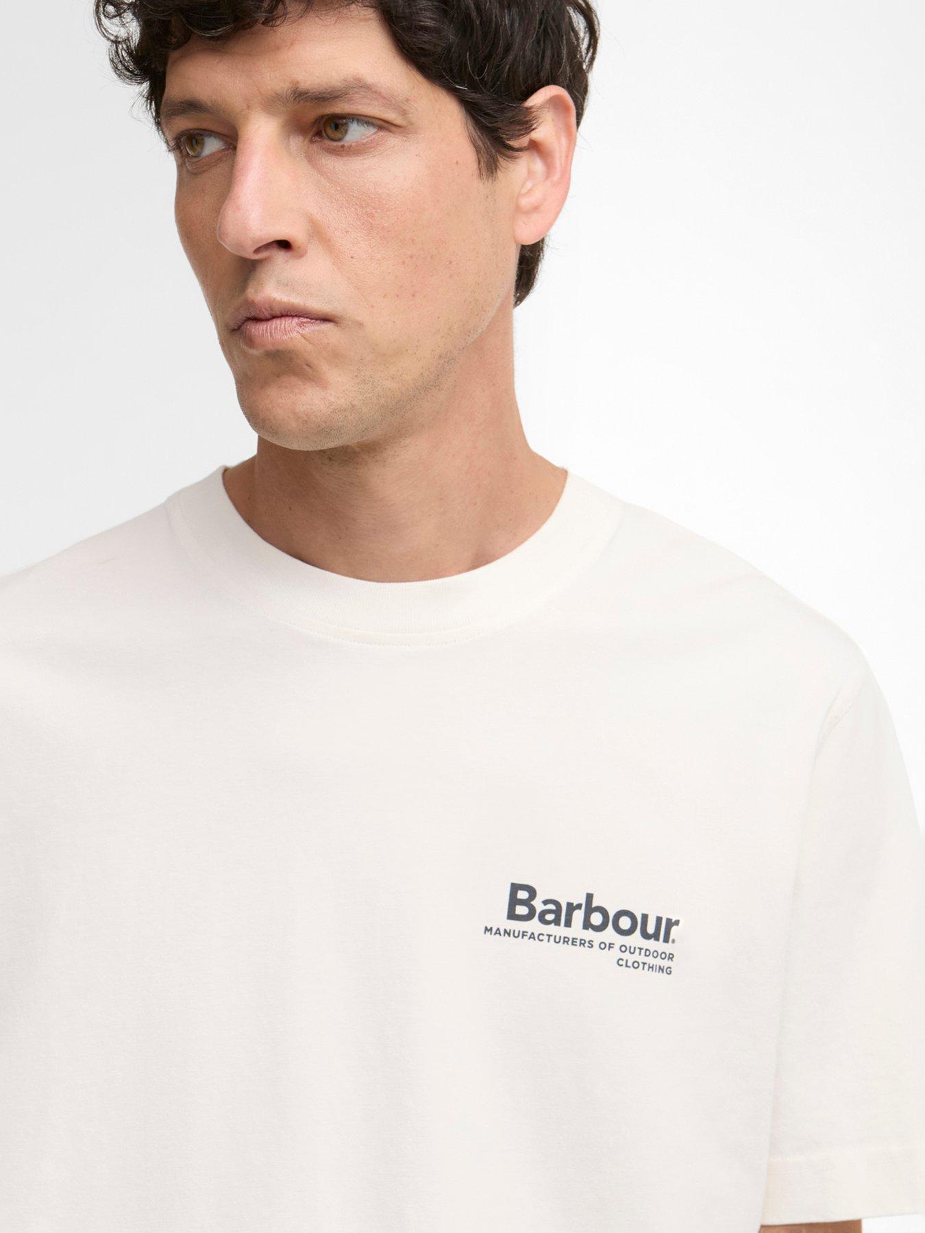 Image 4 of 5 of Barbour Wildfell Back Graphic Relaxed Fit T-Shirt - Off White