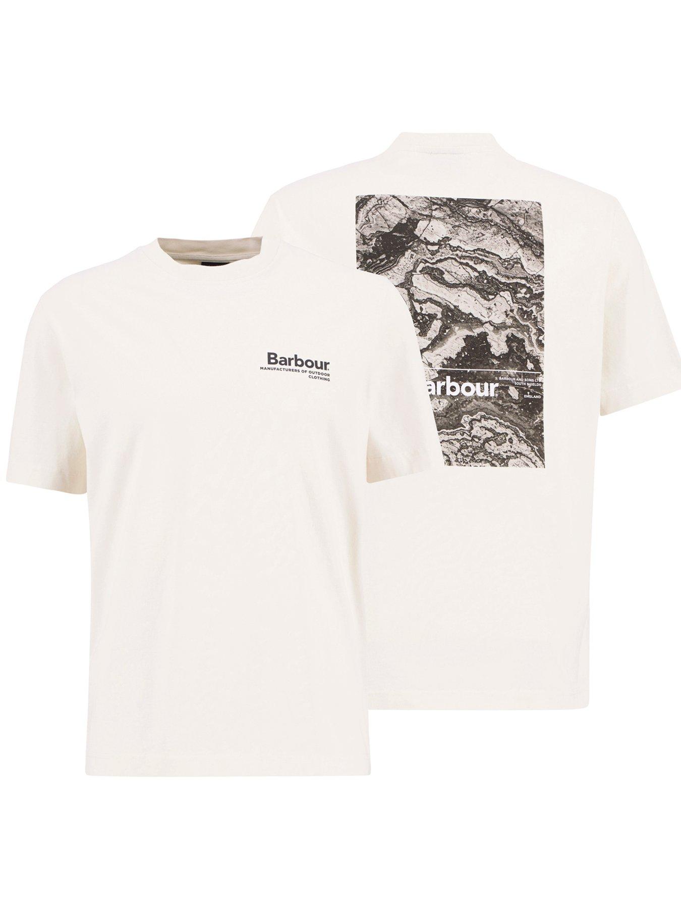 Image 5 of 5 of Barbour Wildfell Back Graphic Relaxed Fit T-Shirt - Off White