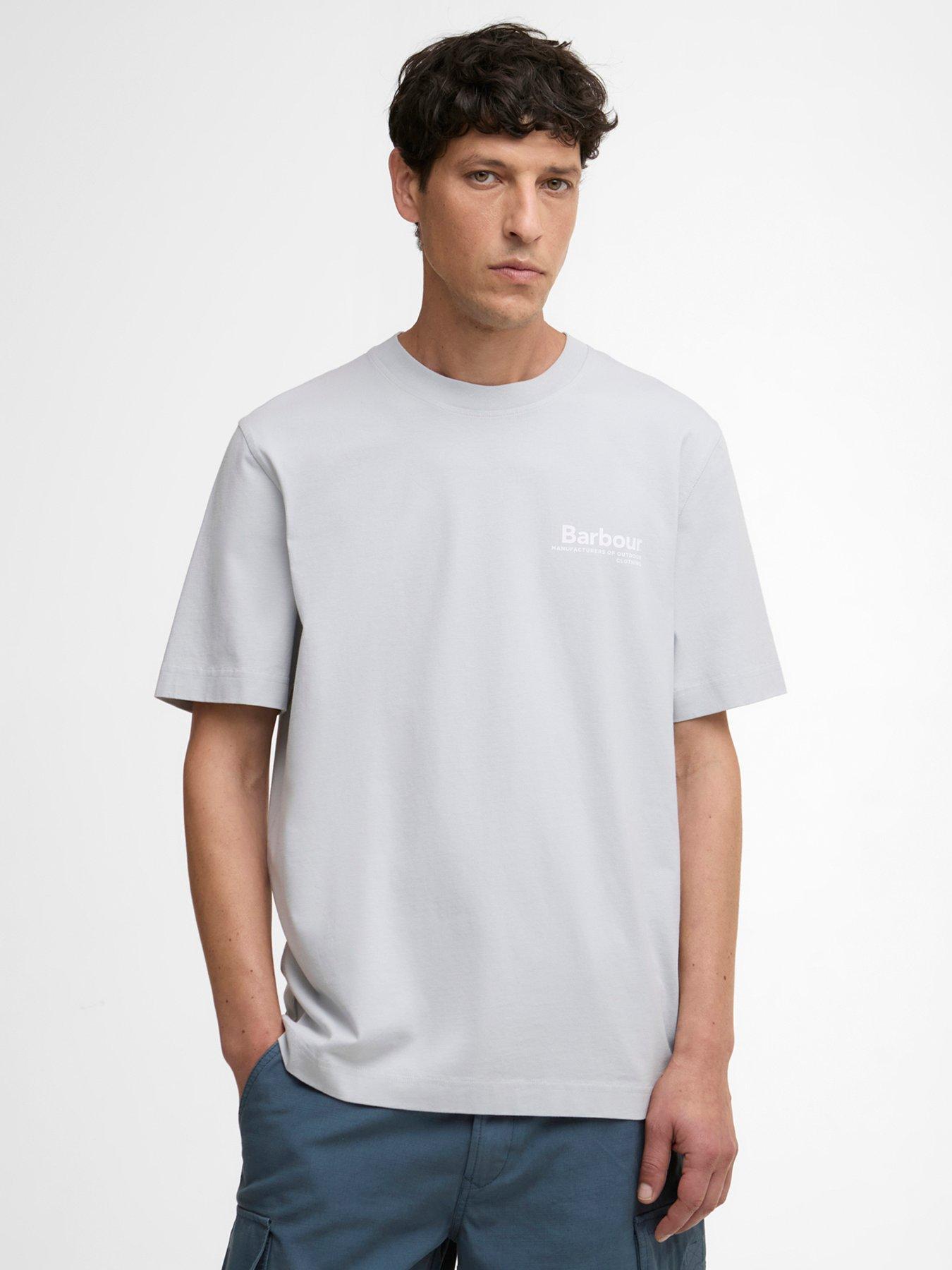 Barbour Wildfell Back Graphic Relaxed Fit T-Shirt - Light Blue