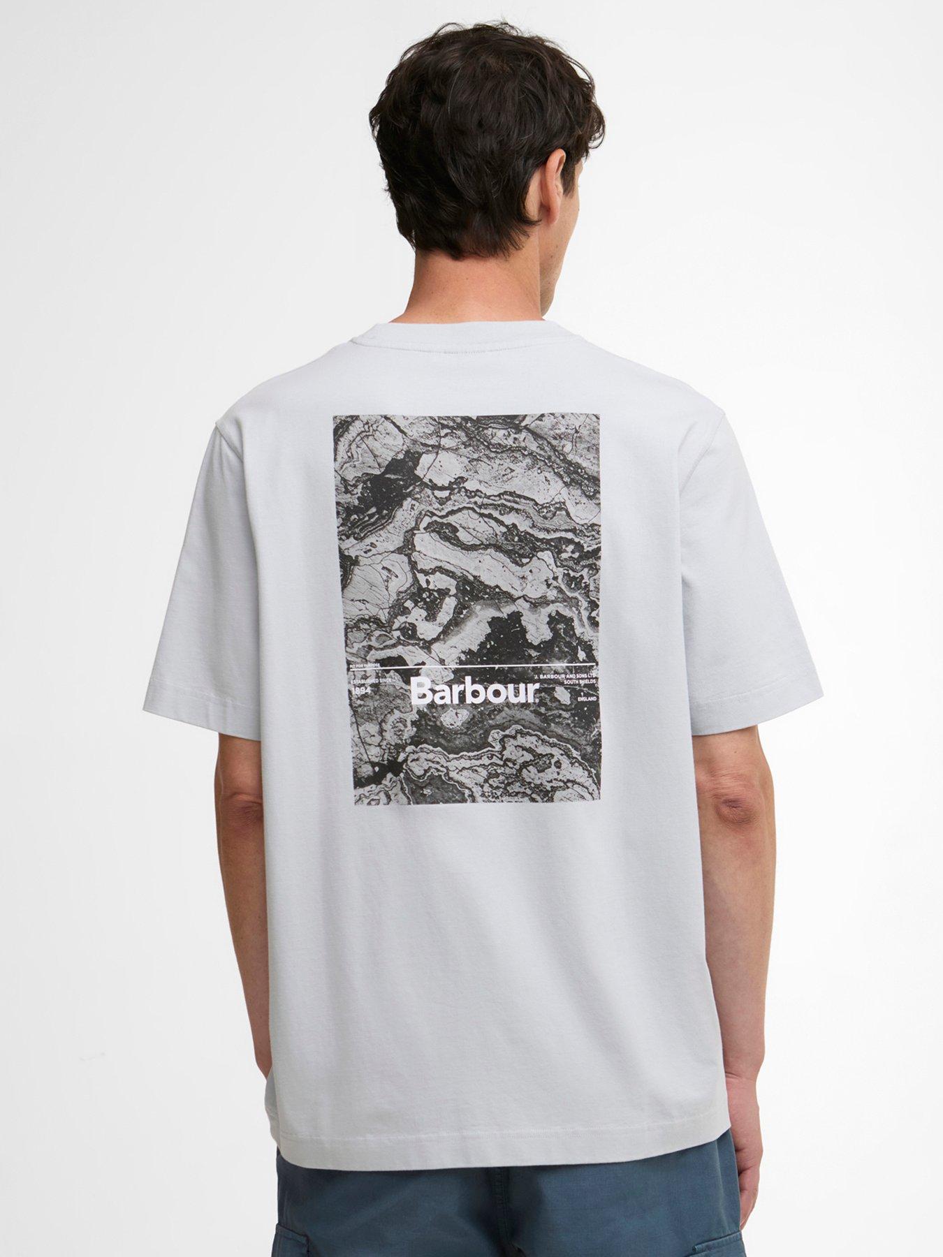 Barbour Wildfell Back Graphic Relaxed Fit T-Shirt - Light Blue