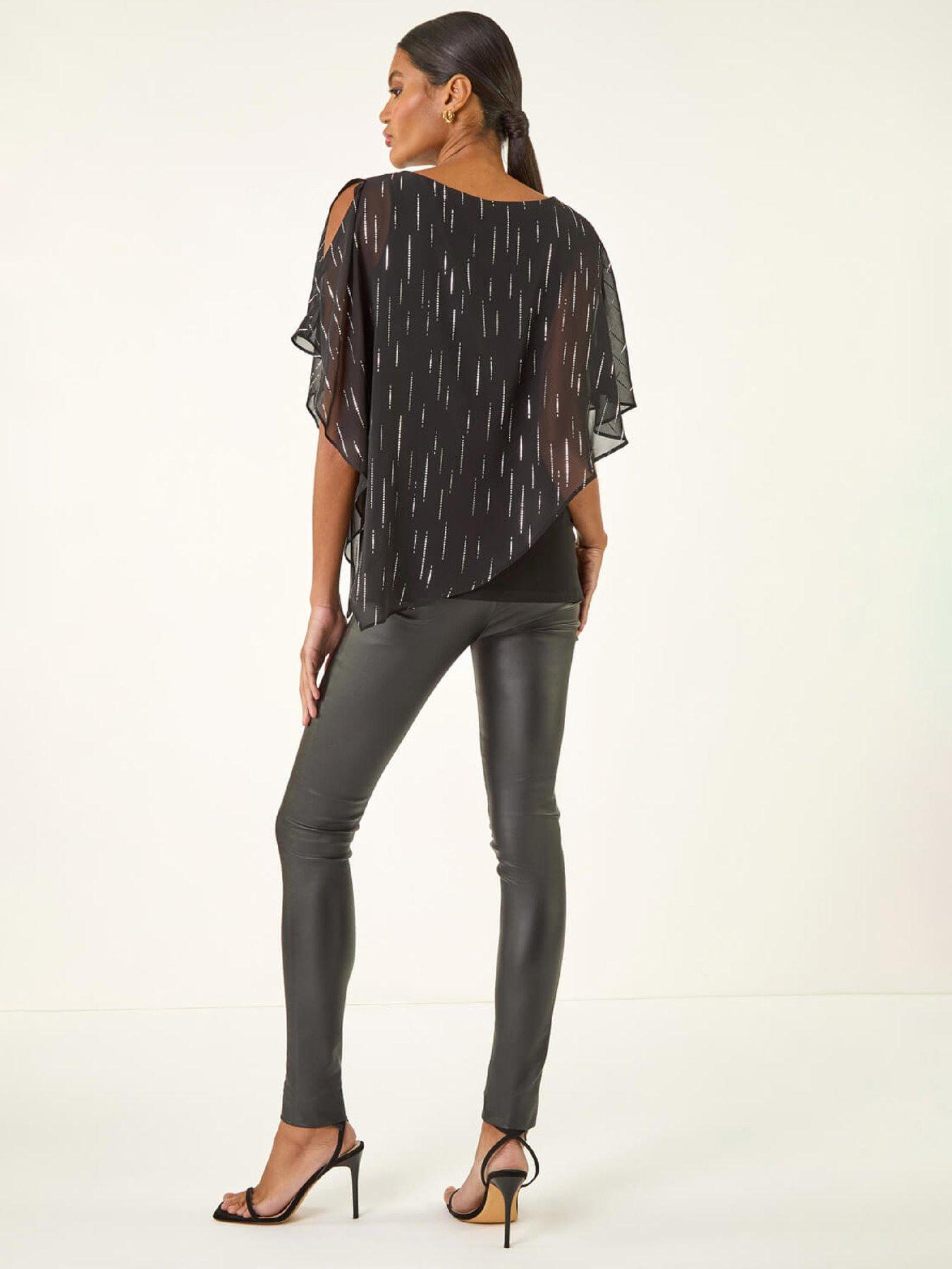 roman-foil-dot-overlay-asymmetric-top-blackstillFront