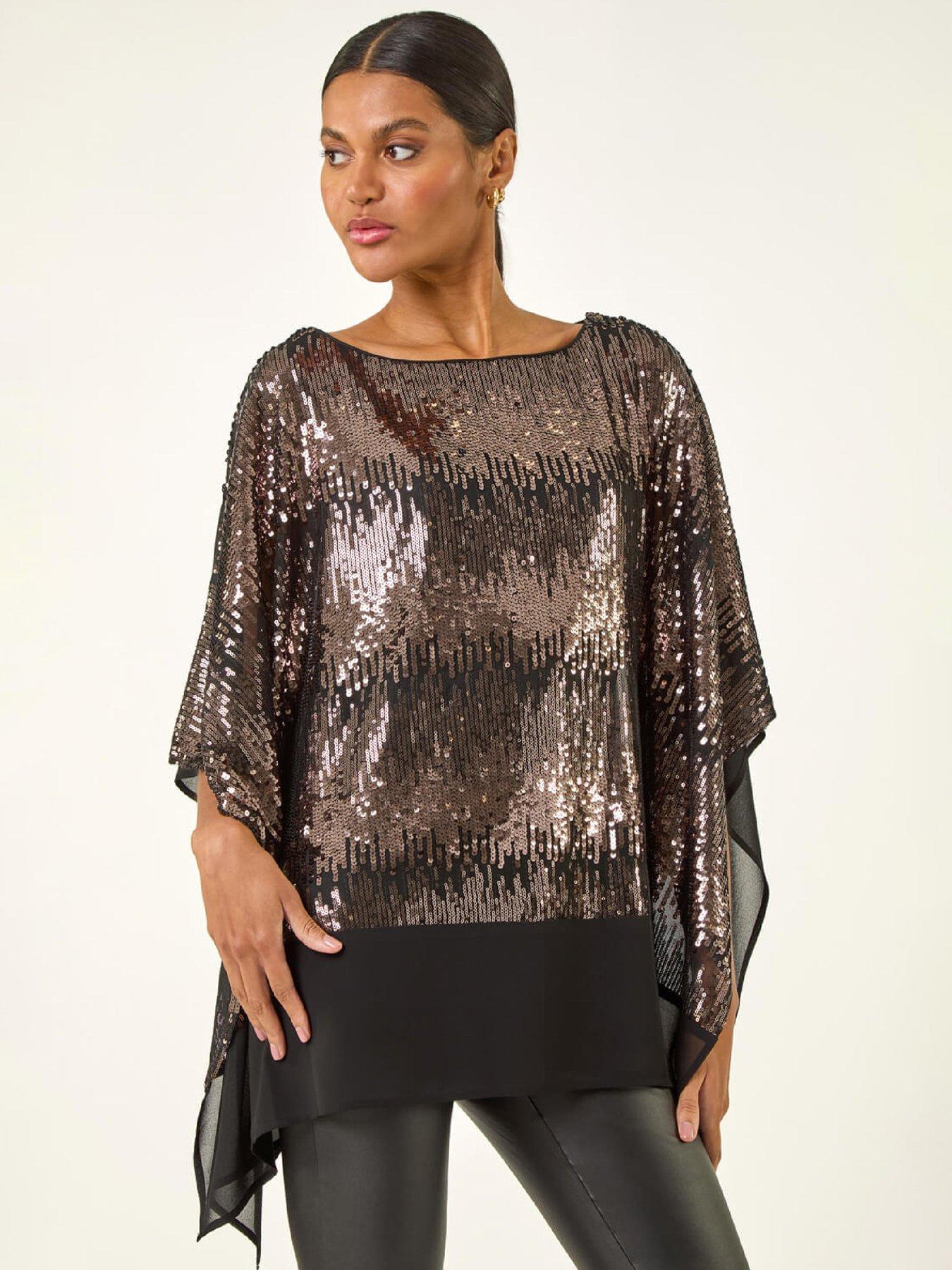 roman-ombre-sequin-mesh-chiffon-top