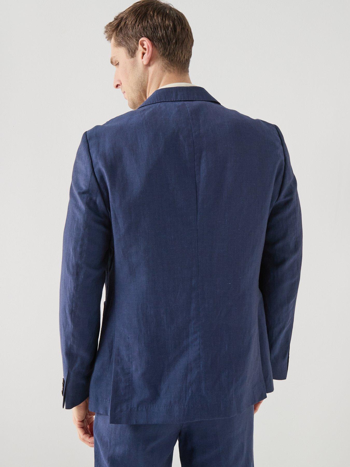 Image 2 of 6 of Barbour Willowtree Linen Blend Blazer - Navy