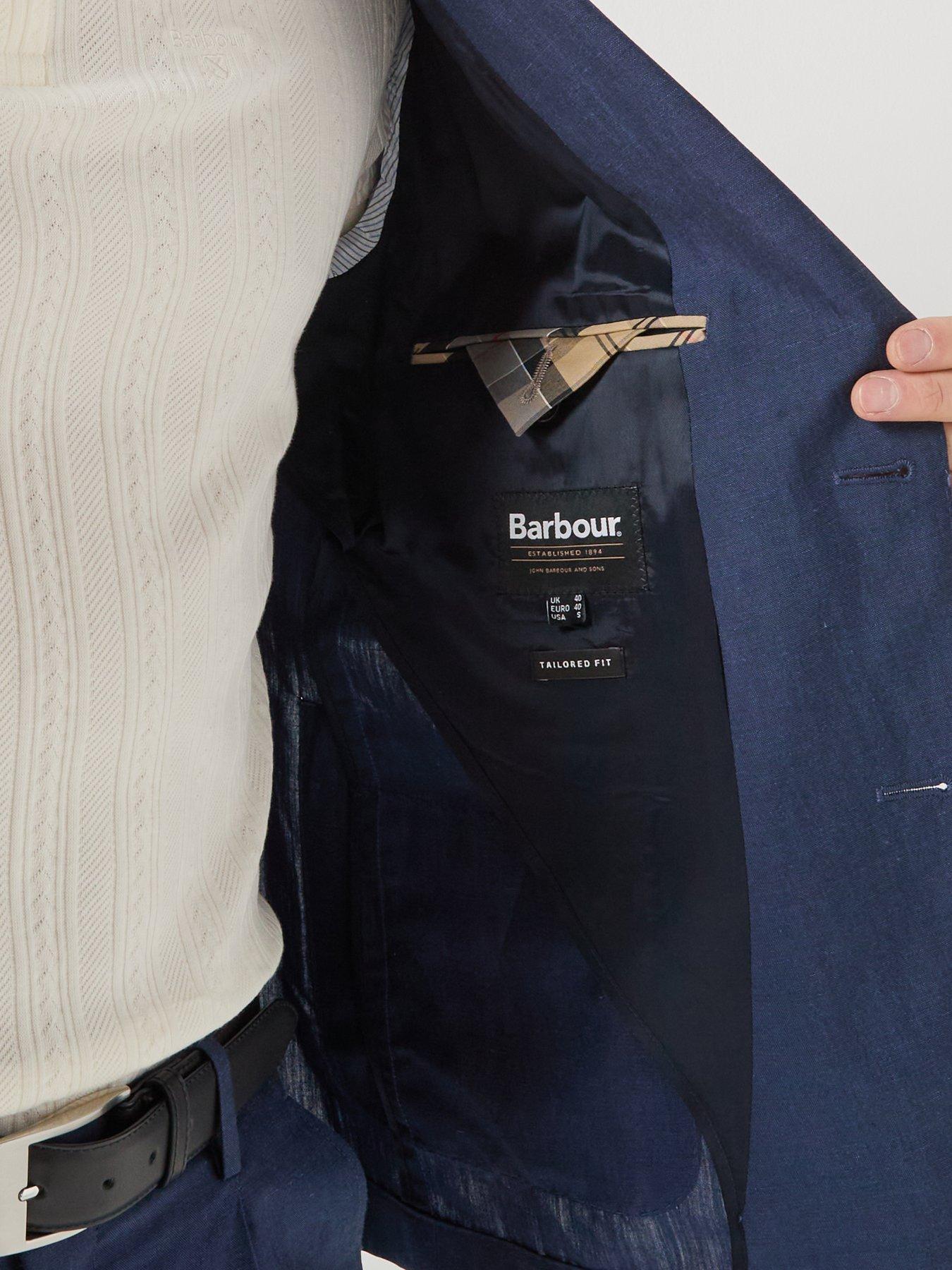 Image 4 of 6 of Barbour Willowtree Linen Blend Blazer - Navy