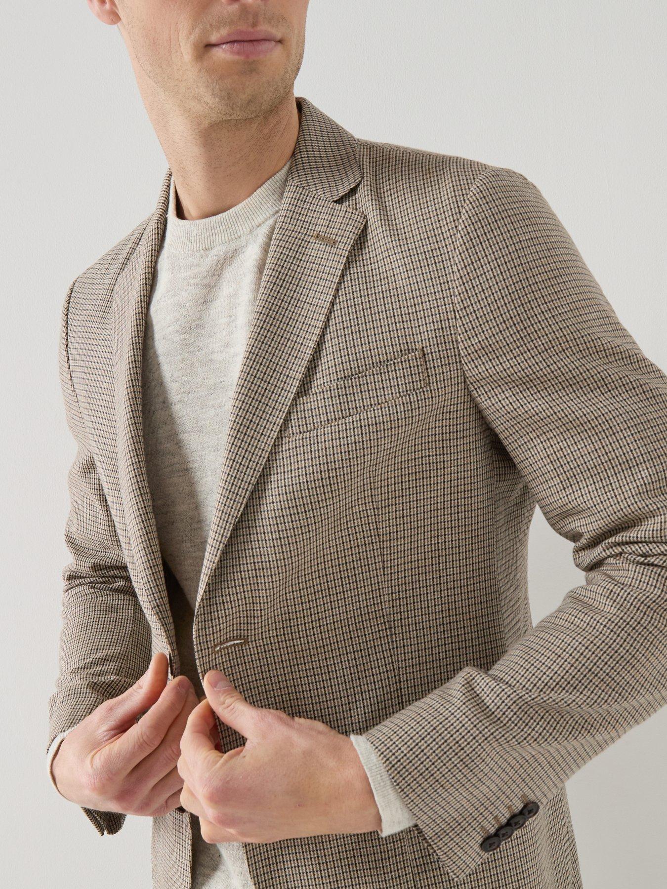 Image 4 of 6 of Barbour Forstone Houndstooth Blazer - Grey