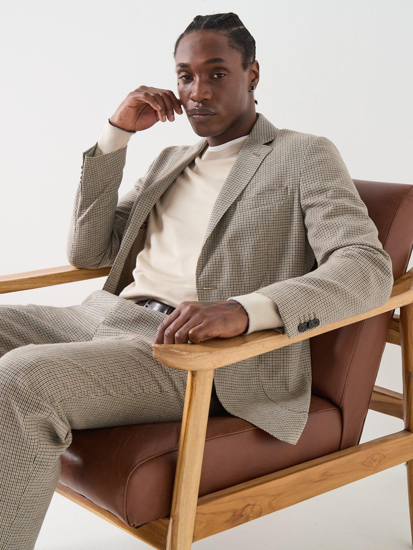 Image 6 of 6 of Barbour Forstone Houndstooth Blazer - Grey