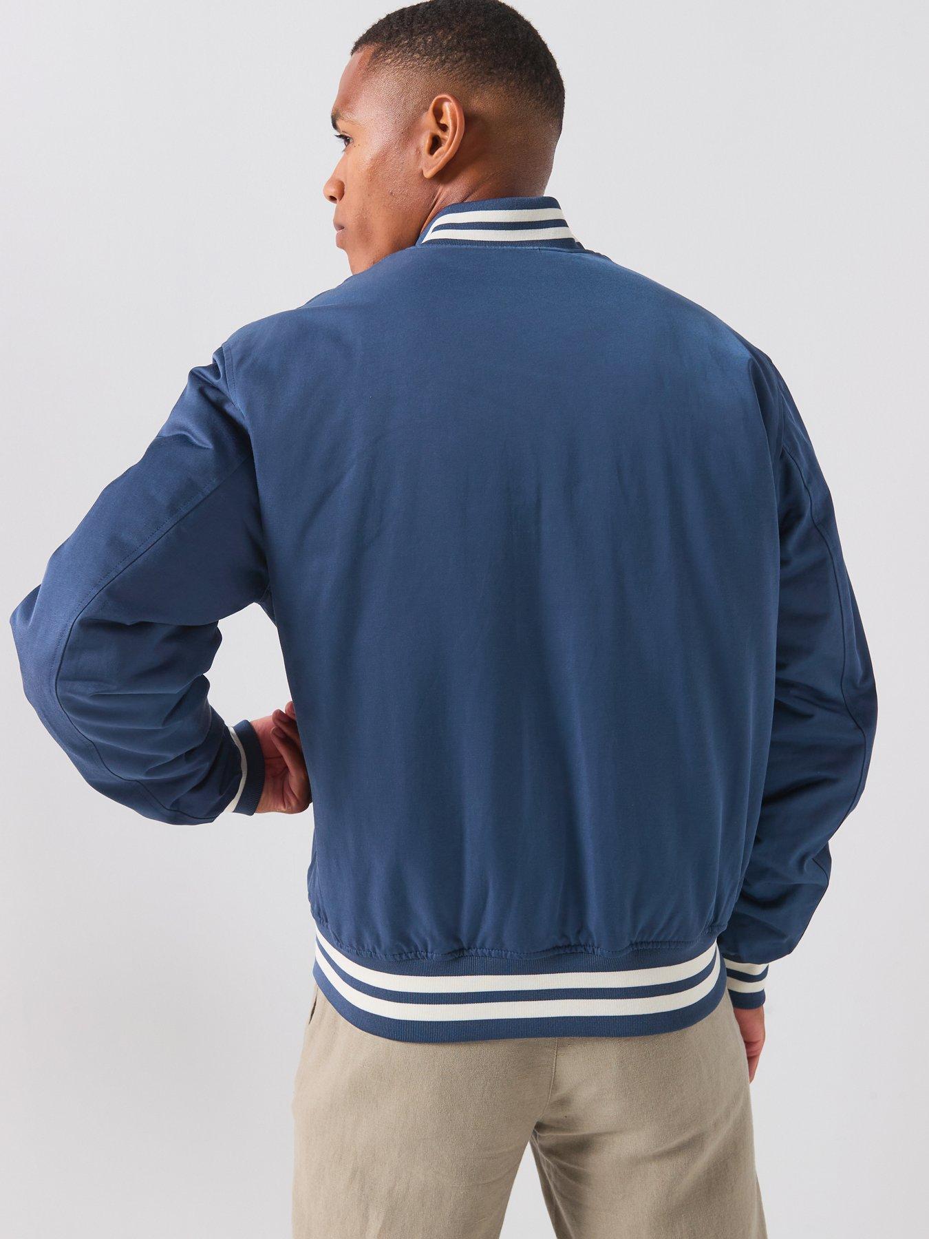 Image 2 of 6 of Les Deux Les Deux Varsity Tech Jacket - Blue