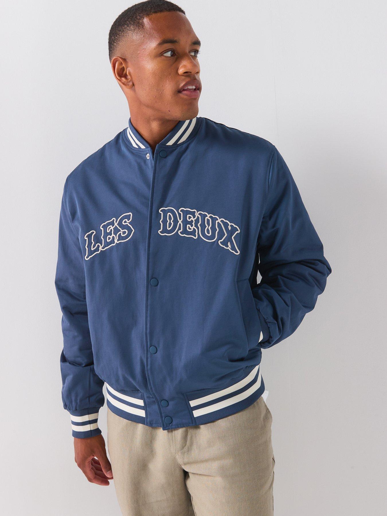 Image 5 of 6 of Les Deux Les Deux Varsity Tech Jacket - Blue