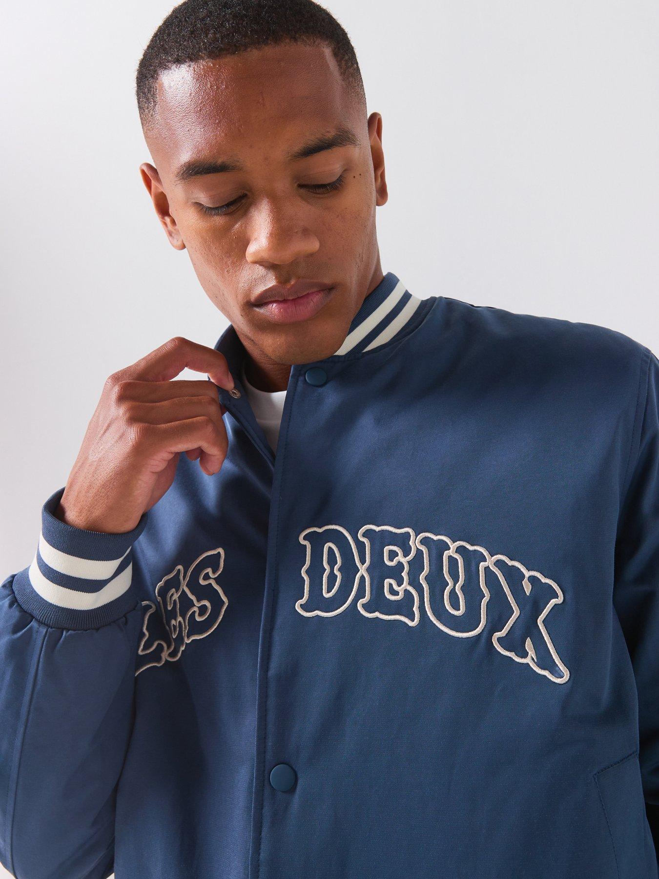 Image 6 of 6 of Les Deux Les Deux Varsity Tech Jacket - Blue