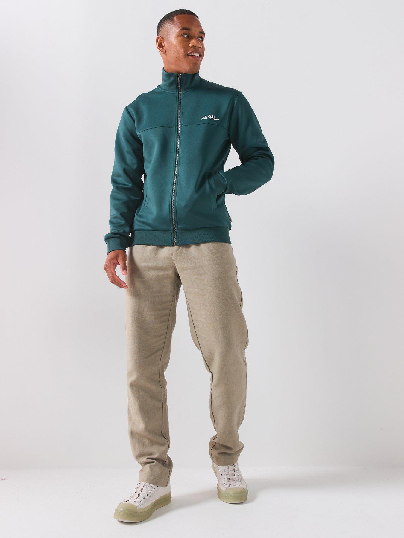 Image 3 of 6 of Les Deux Ballier Jersey Bomber Jacket - Dark Green