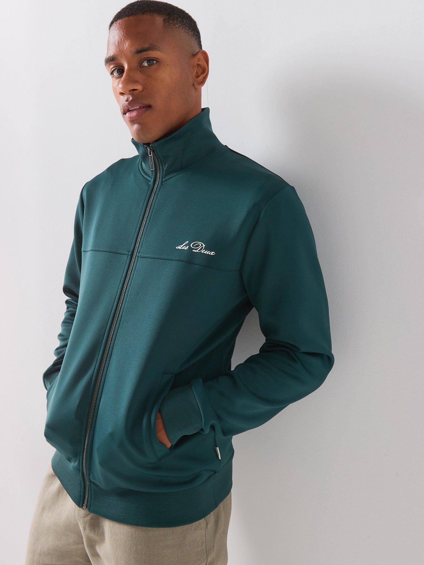 Image 4 of 6 of Les Deux Ballier Jersey Bomber Jacket - Dark Green