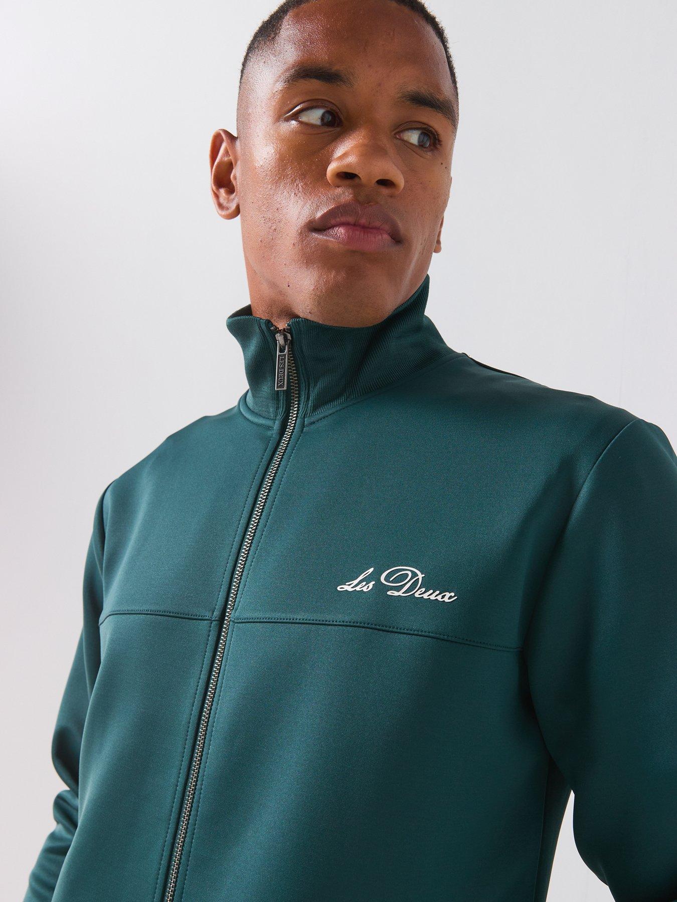 Image 5 of 6 of Les Deux Ballier Jersey Bomber Jacket - Dark Green