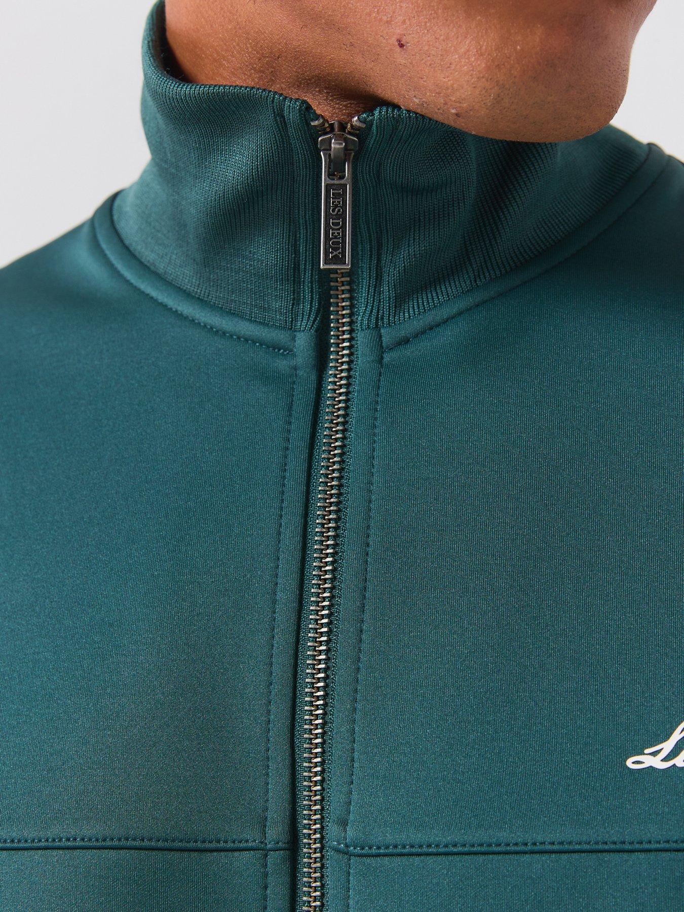 Image 6 of 6 of Les Deux Ballier Jersey Bomber Jacket - Dark Green