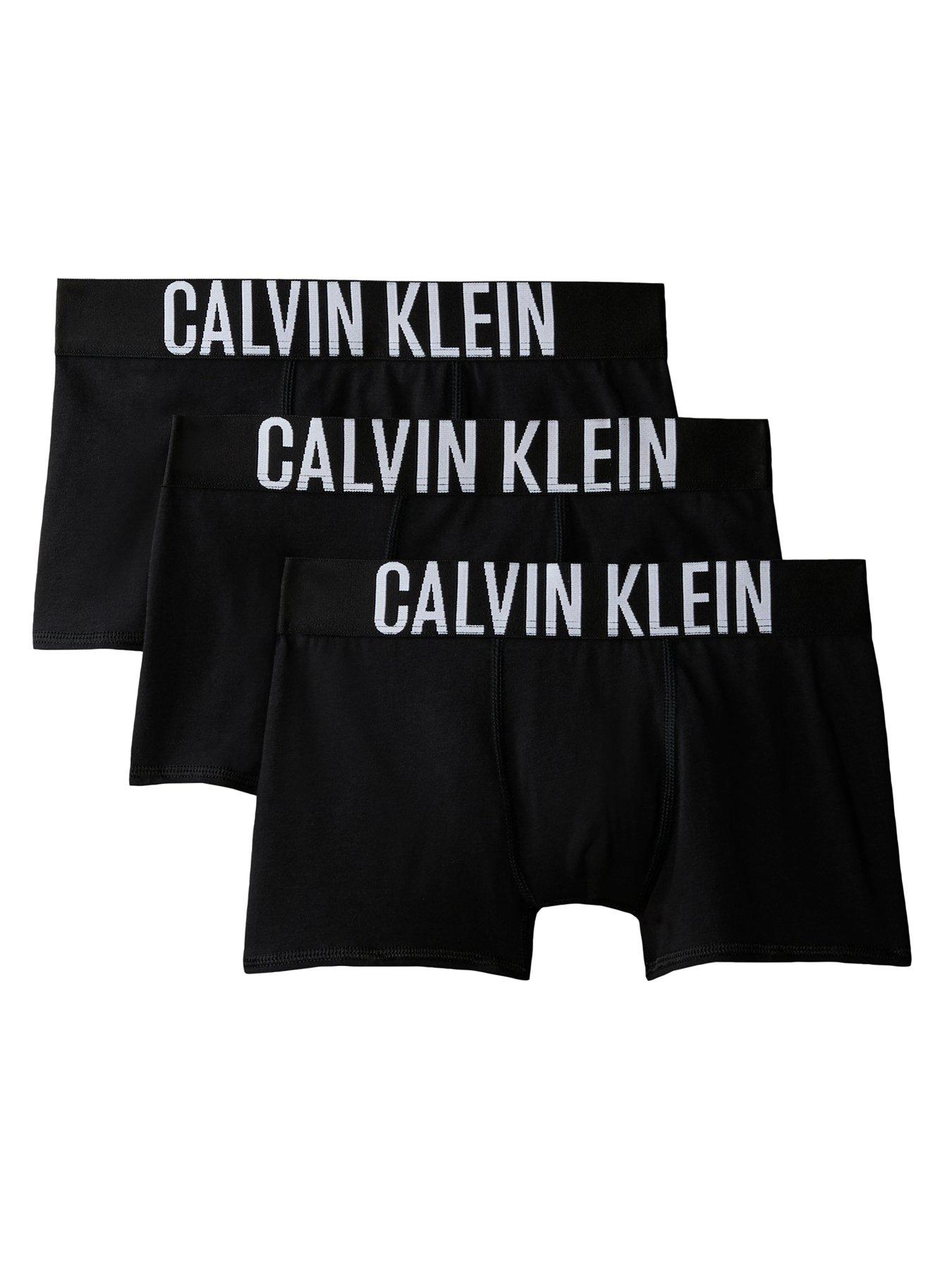 Image 1 of 1 of Calvin Klein Boys 3 Pack Intense Power Trunk - Black
