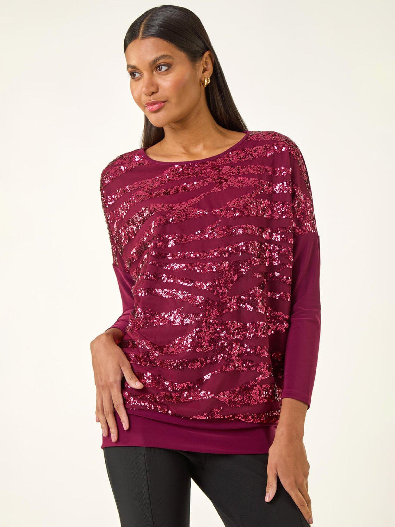 roman-animal-print-sequin-mesh-top