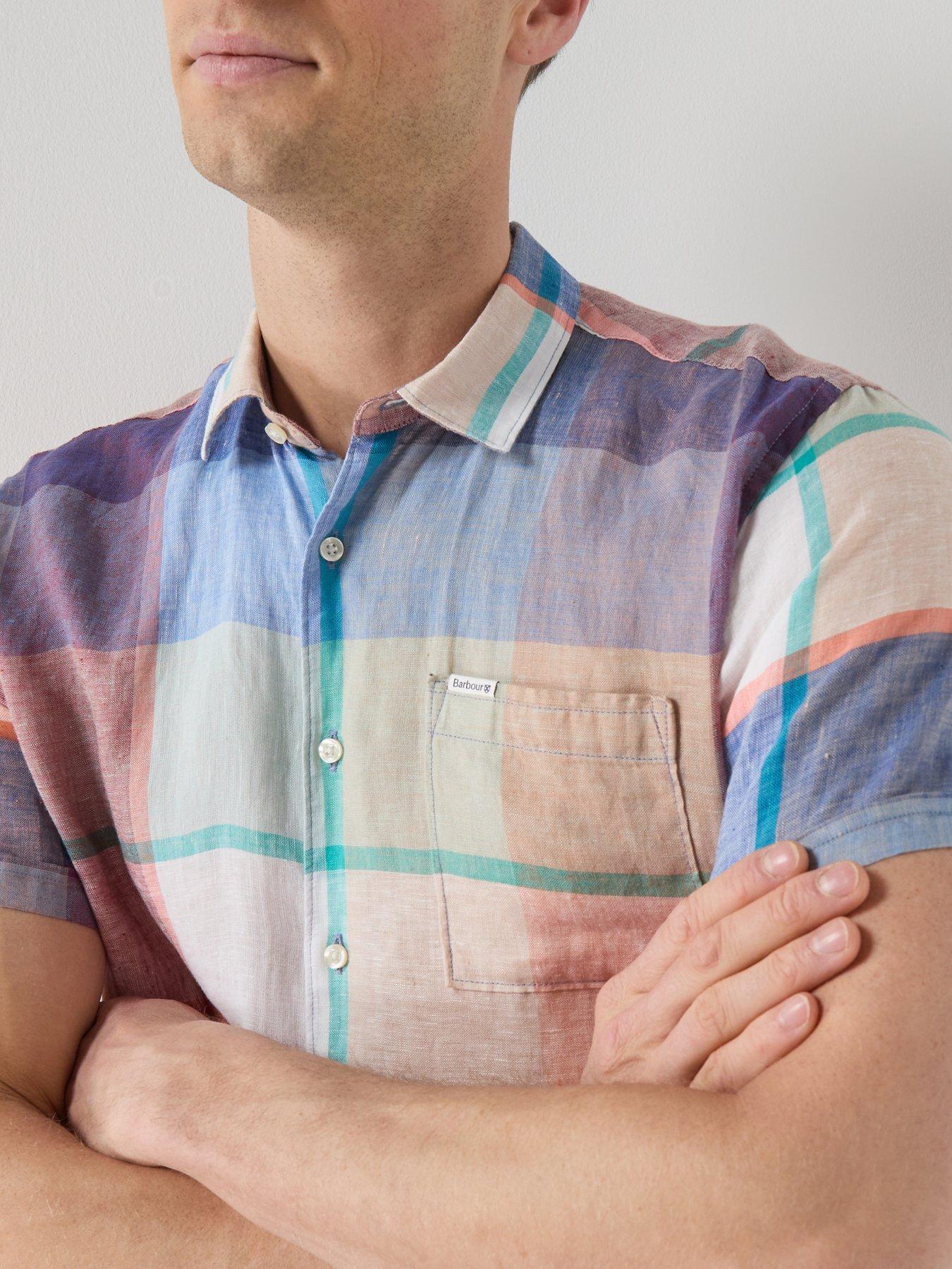 Image 4 of 4 of Barbour Bridford Checked Relaxed Fit Short Sleeve Shirt - Multi