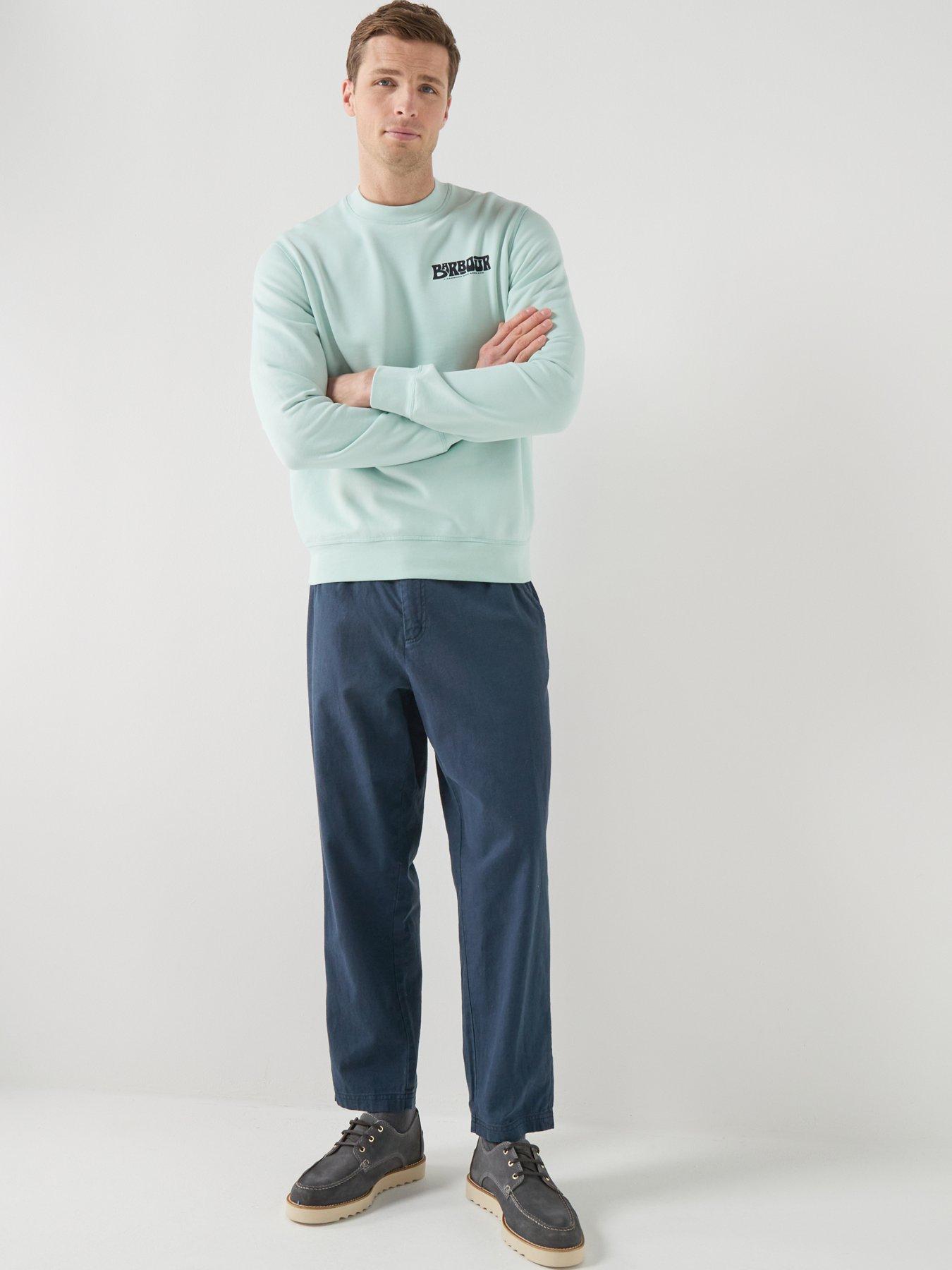 Image 3 of 6 of Barbour Barbour Livingstone Crew Neck Sweatshirt - Light Blue