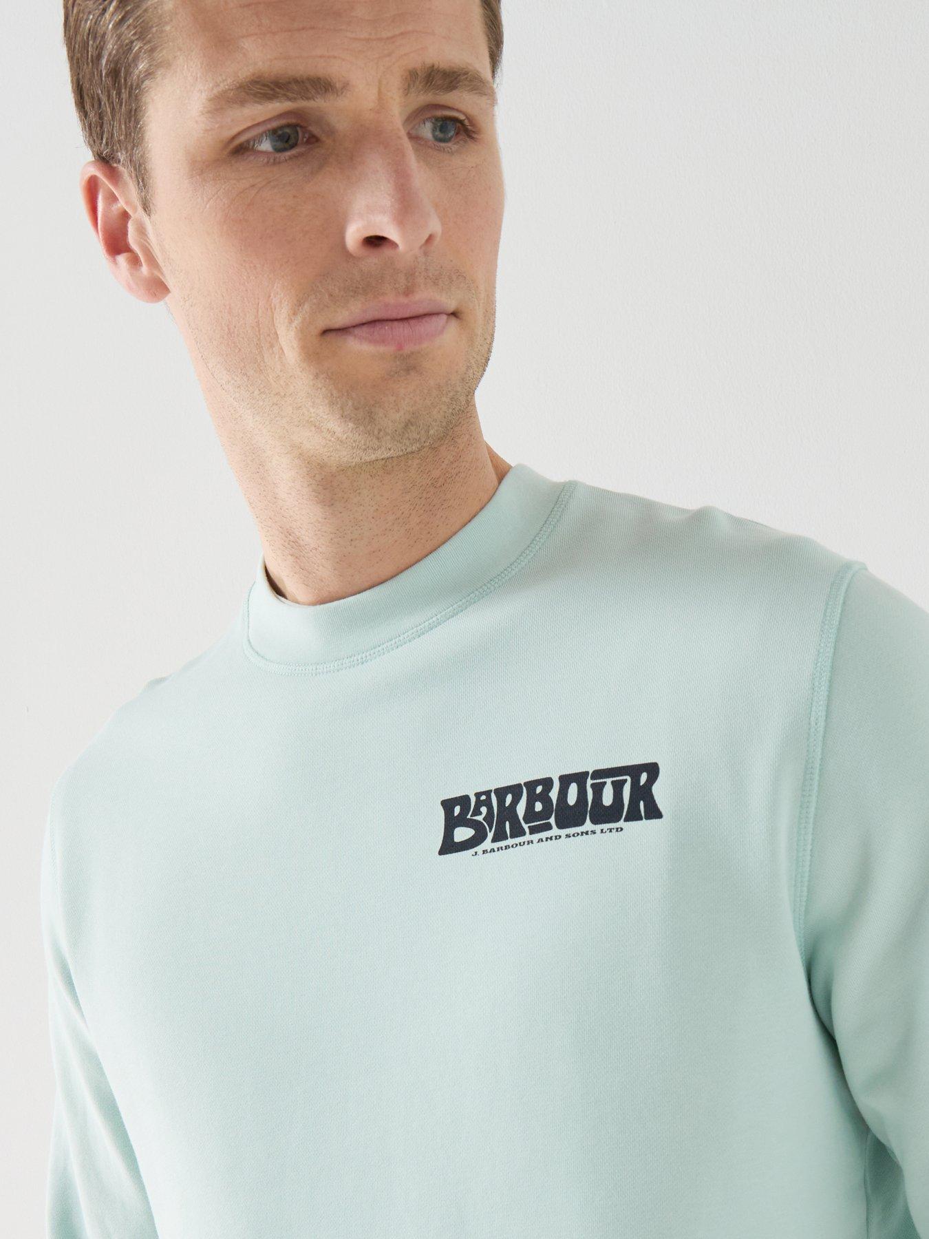 Image 6 of 6 of Barbour Barbour Livingstone Crew Neck Sweatshirt - Light Blue