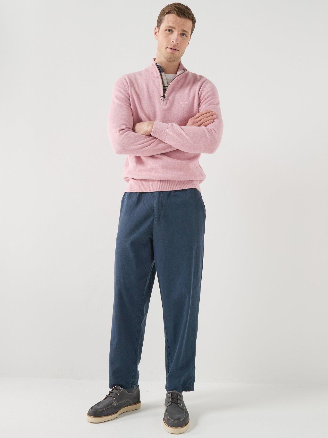 Image 6 of 6 of Barbour Cotton Half Zip Knitted Jumper - Pink