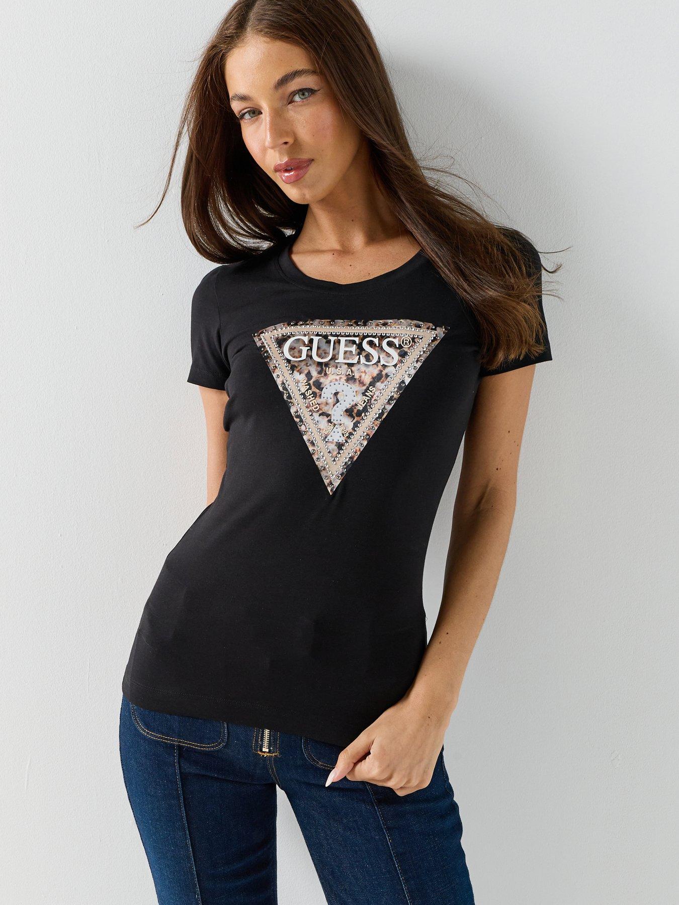 Image 1 of 5 of Guess Short Sleeve Leo Triangle Tee