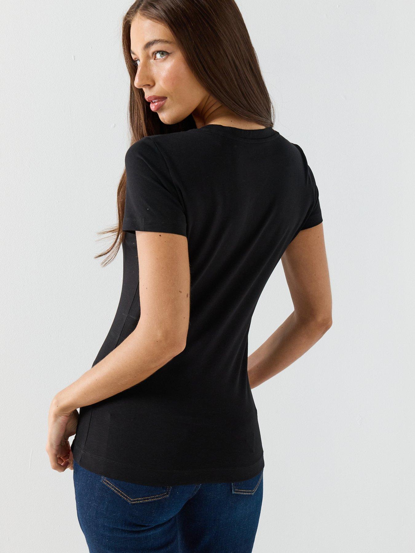 Image 2 of 5 of Guess Short Sleeve Leo Triangle Tee