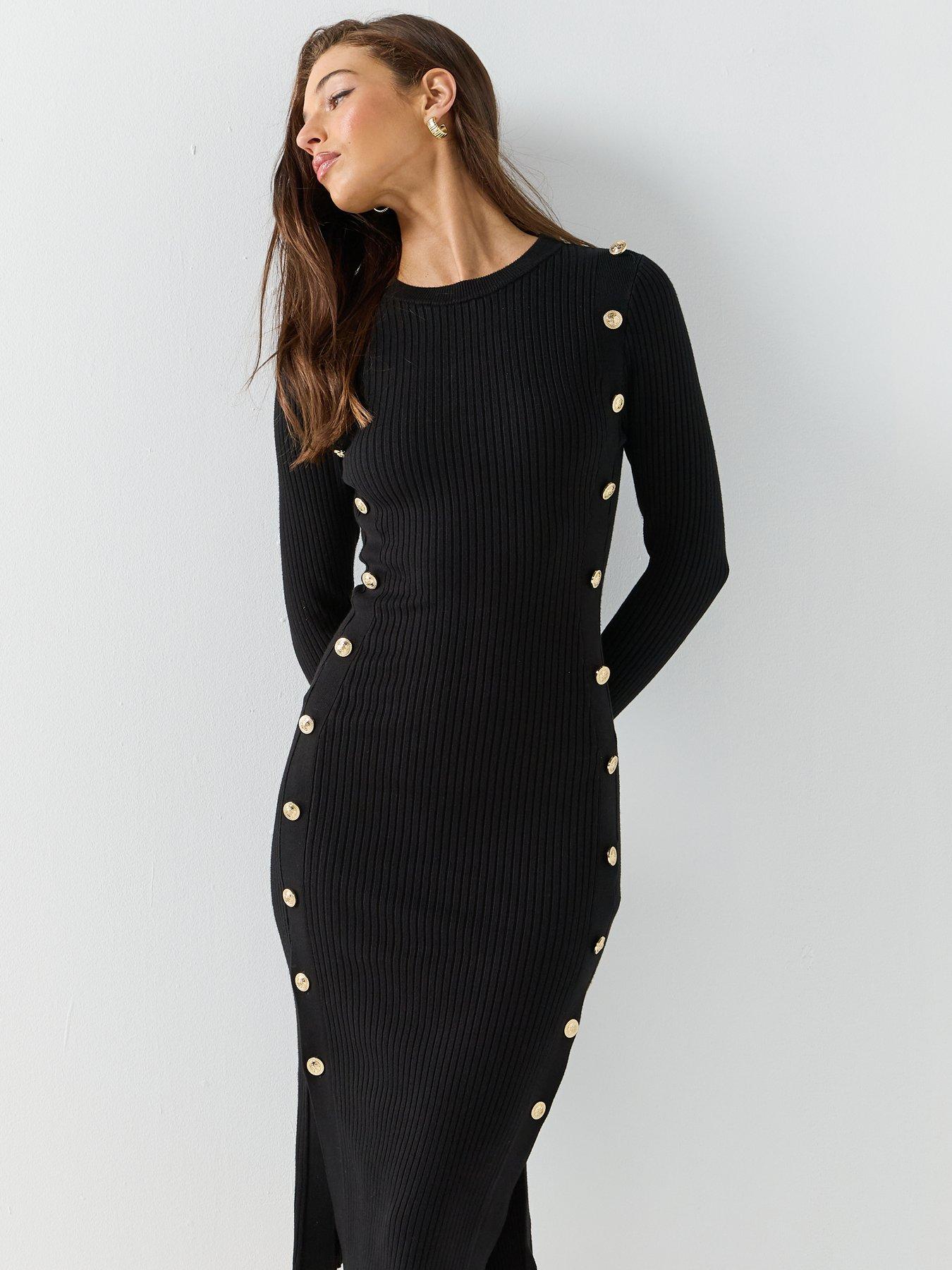 guess-jeans-long-sleeve-rib-button-vonn-dress-blackdetail