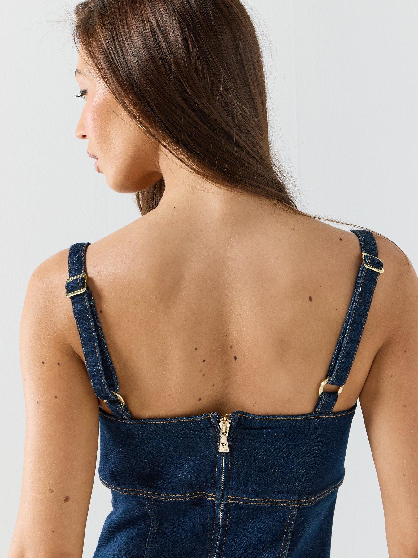 Image 4 of 5 of Guess Jeans Adelaida Dress - Navy