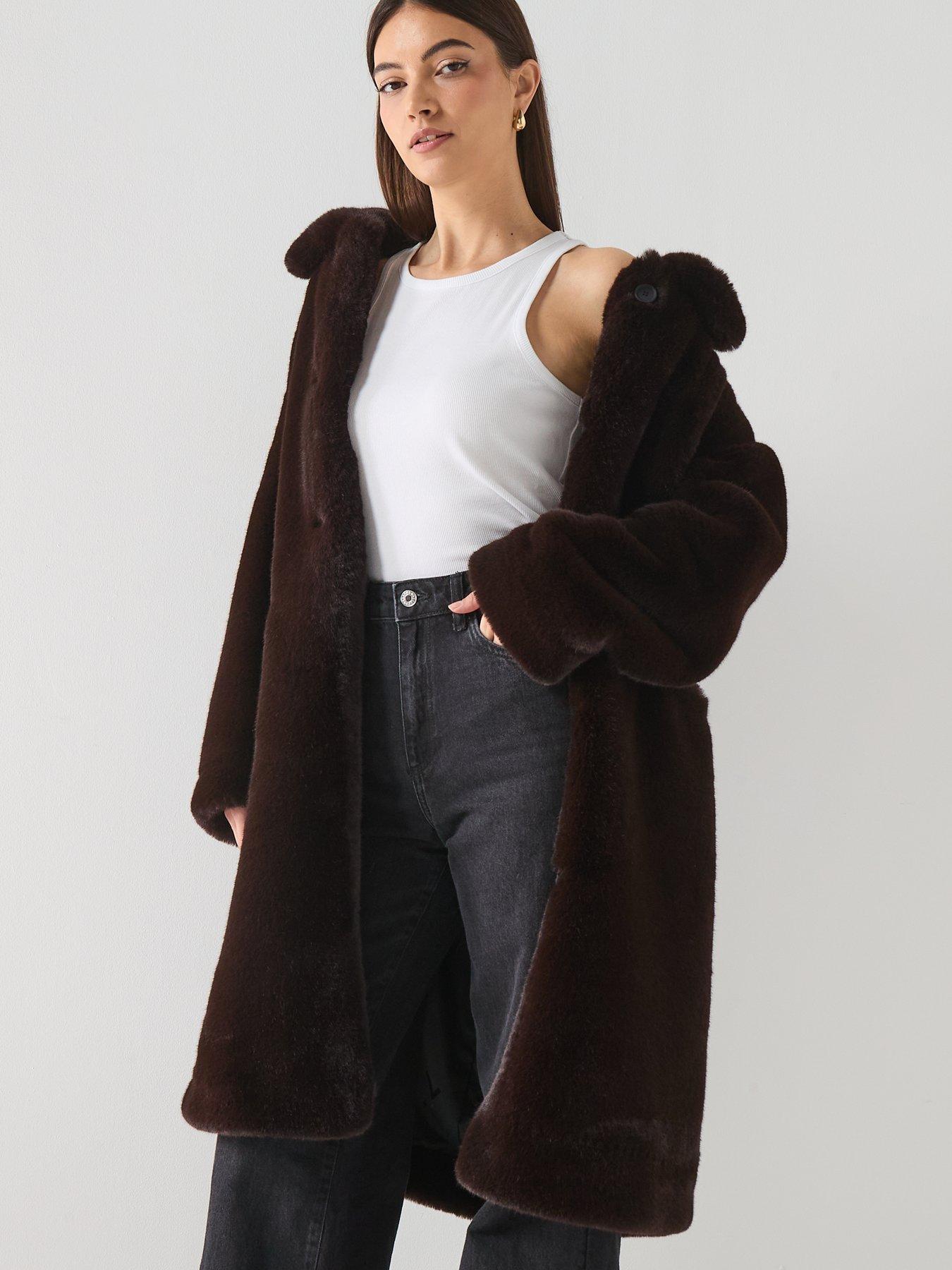 allsaints-sora-faux-fur-coat-browndetail