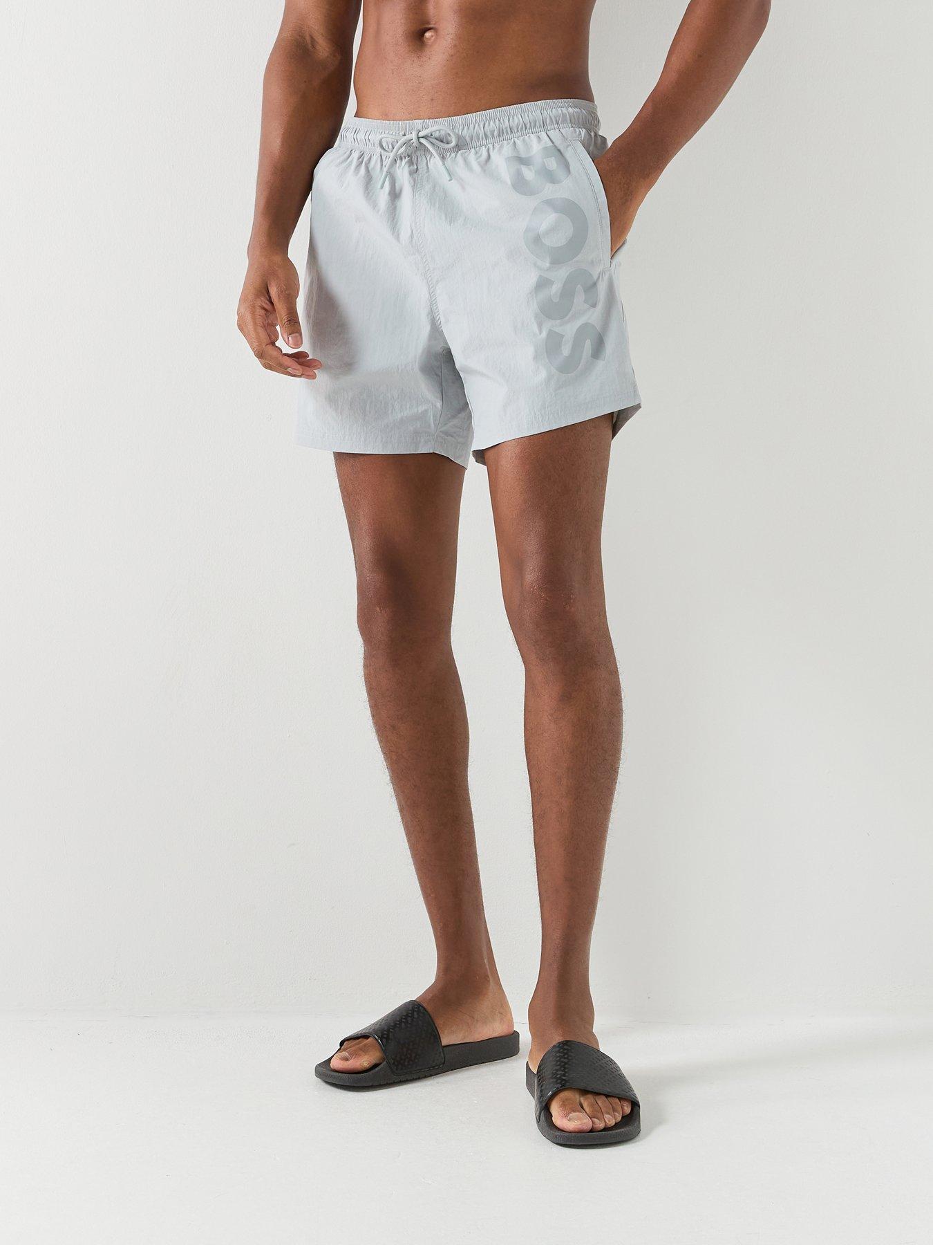 BOSS Boss Octopus Swim Shorts - Light Grey