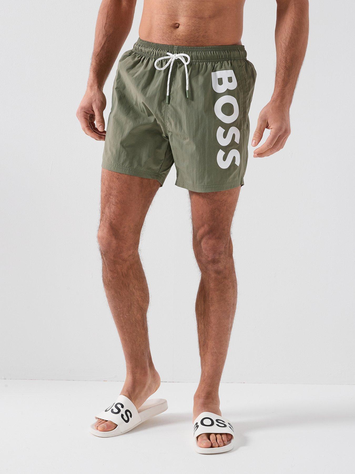 BOSS Boss Octopus Swim Shorts - Dark Green