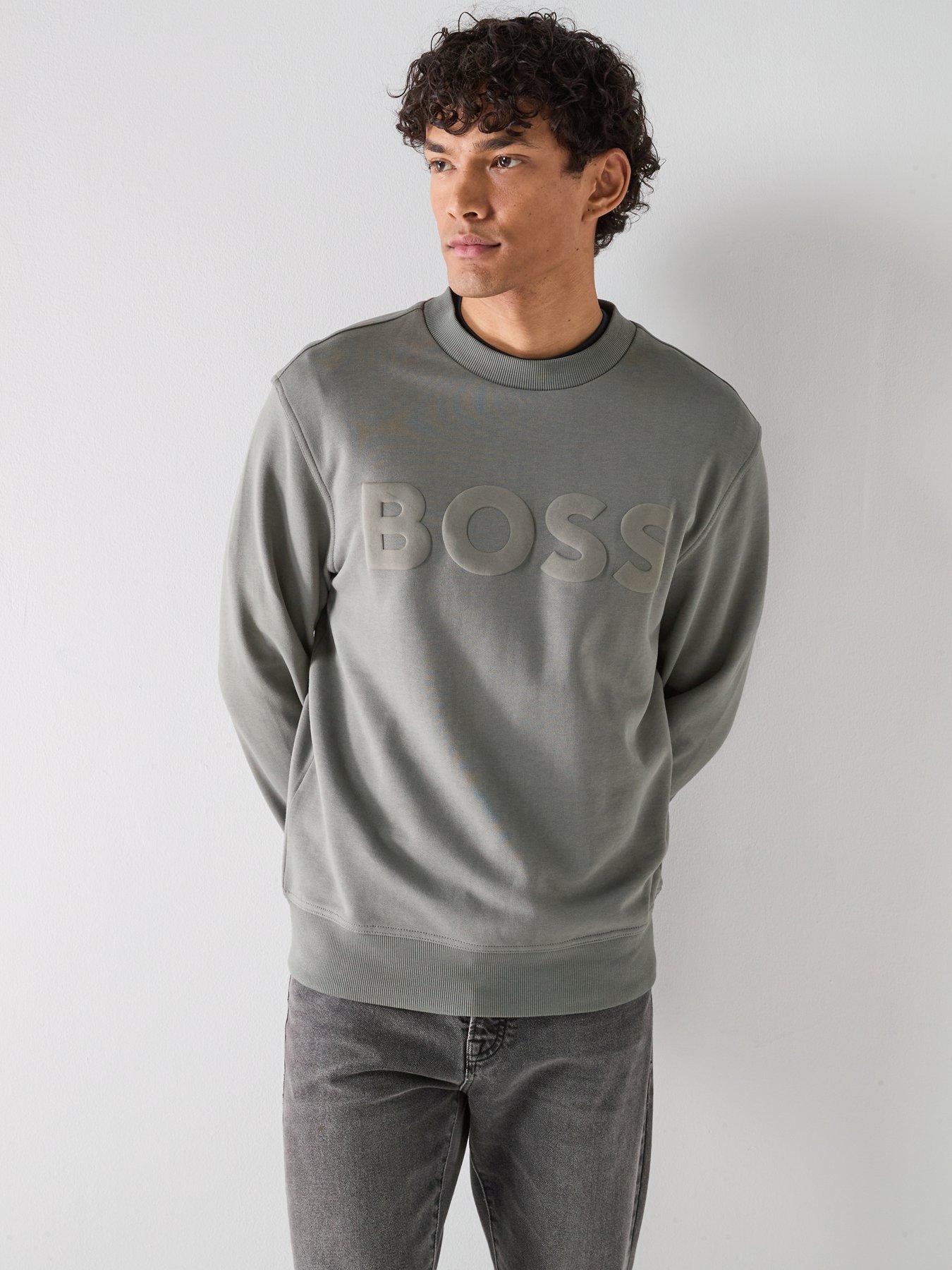 BOSS Boss Webasic Logo Crew Sweat - Dark Khaki