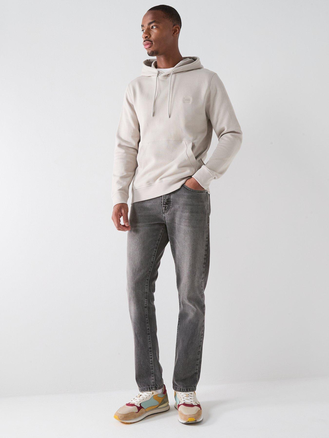 Image 3 of 5 of BOSS Wetalk Overhead Tonal Logo Hoodie - Light Grey