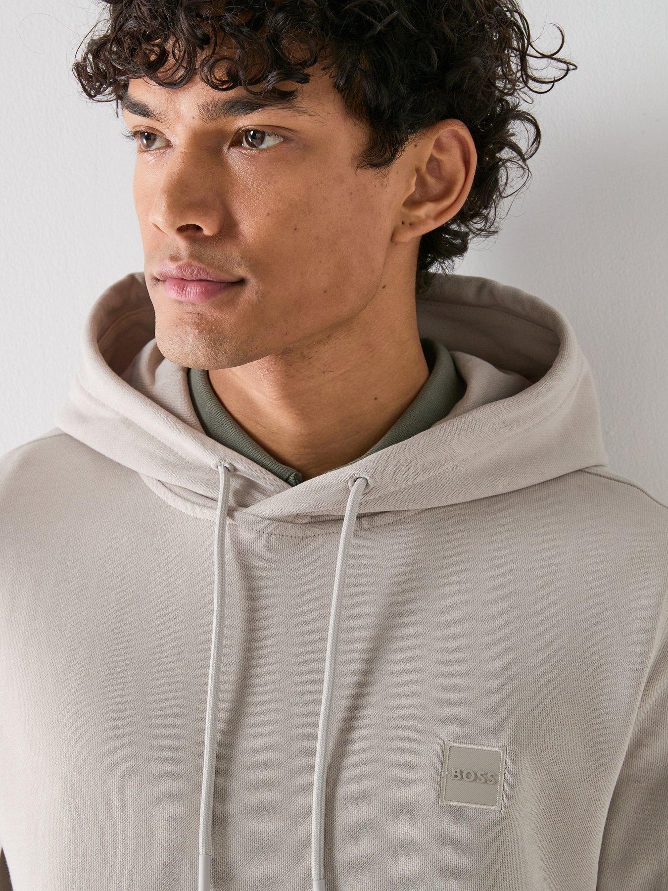 Image 4 of 5 of BOSS Wetalk Overhead Tonal Logo Hoodie - Light Grey