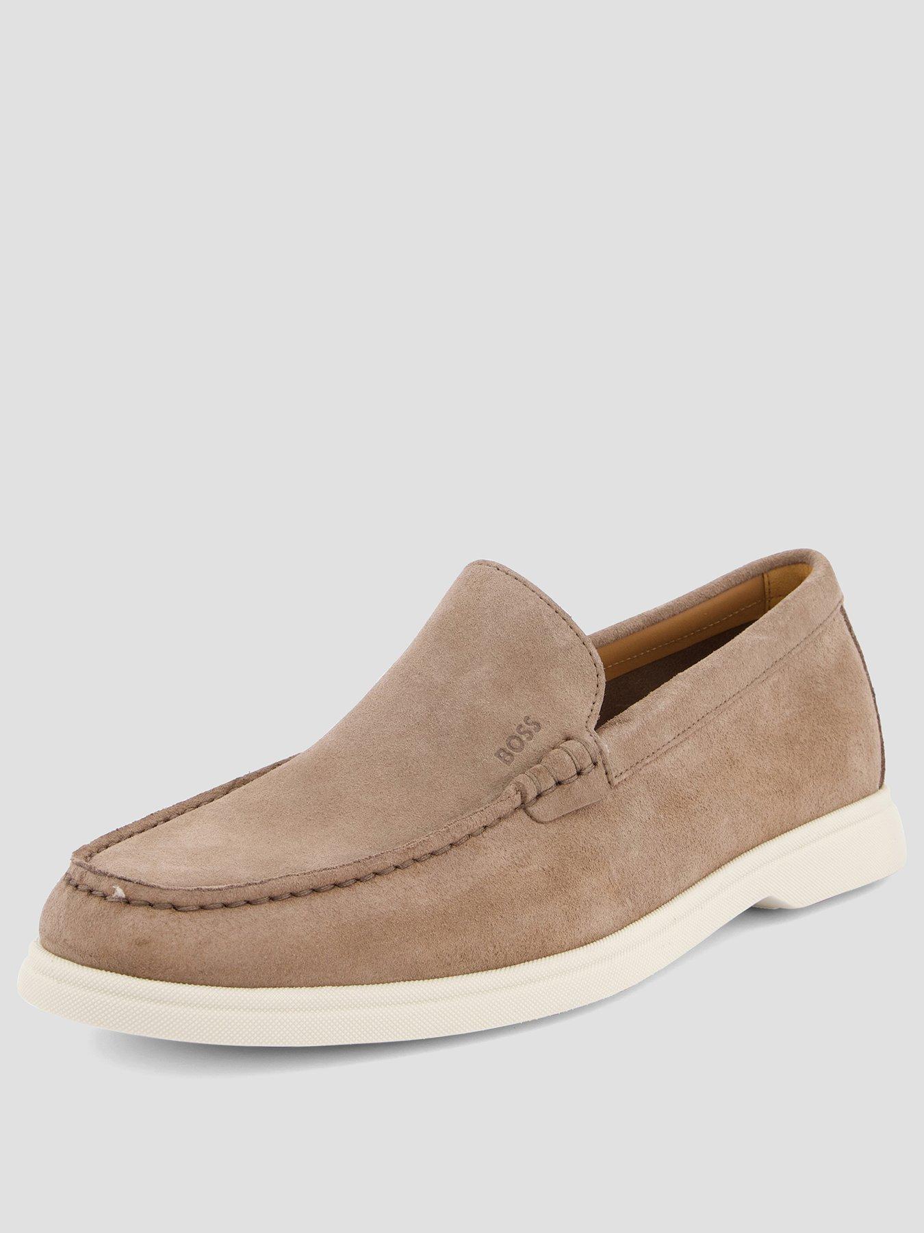 Image 2 of 7 of BOSS Sienne Suede Casual Loafers - Beige