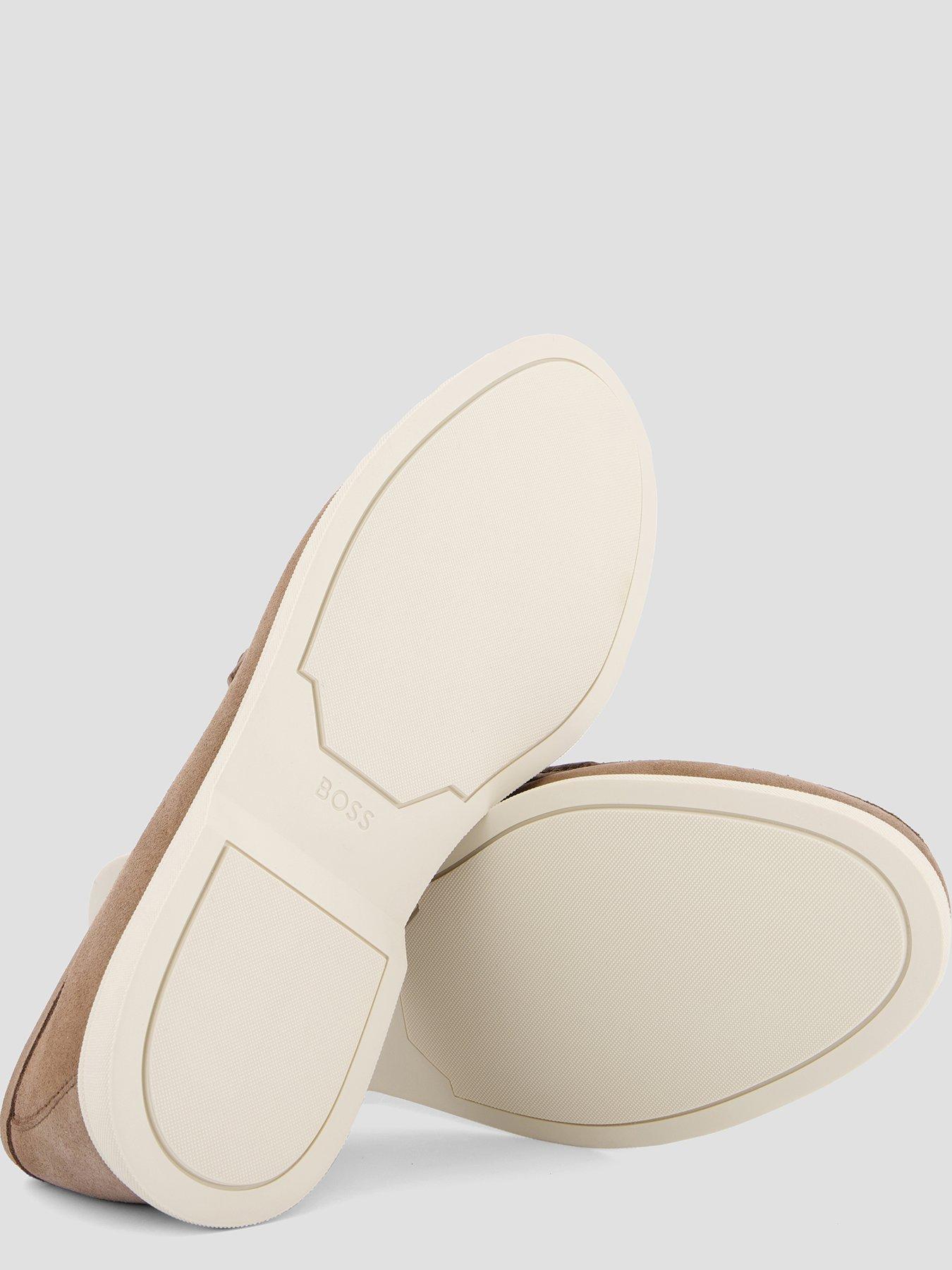 Image 4 of 7 of BOSS Sienne Suede Casual Loafers - Beige