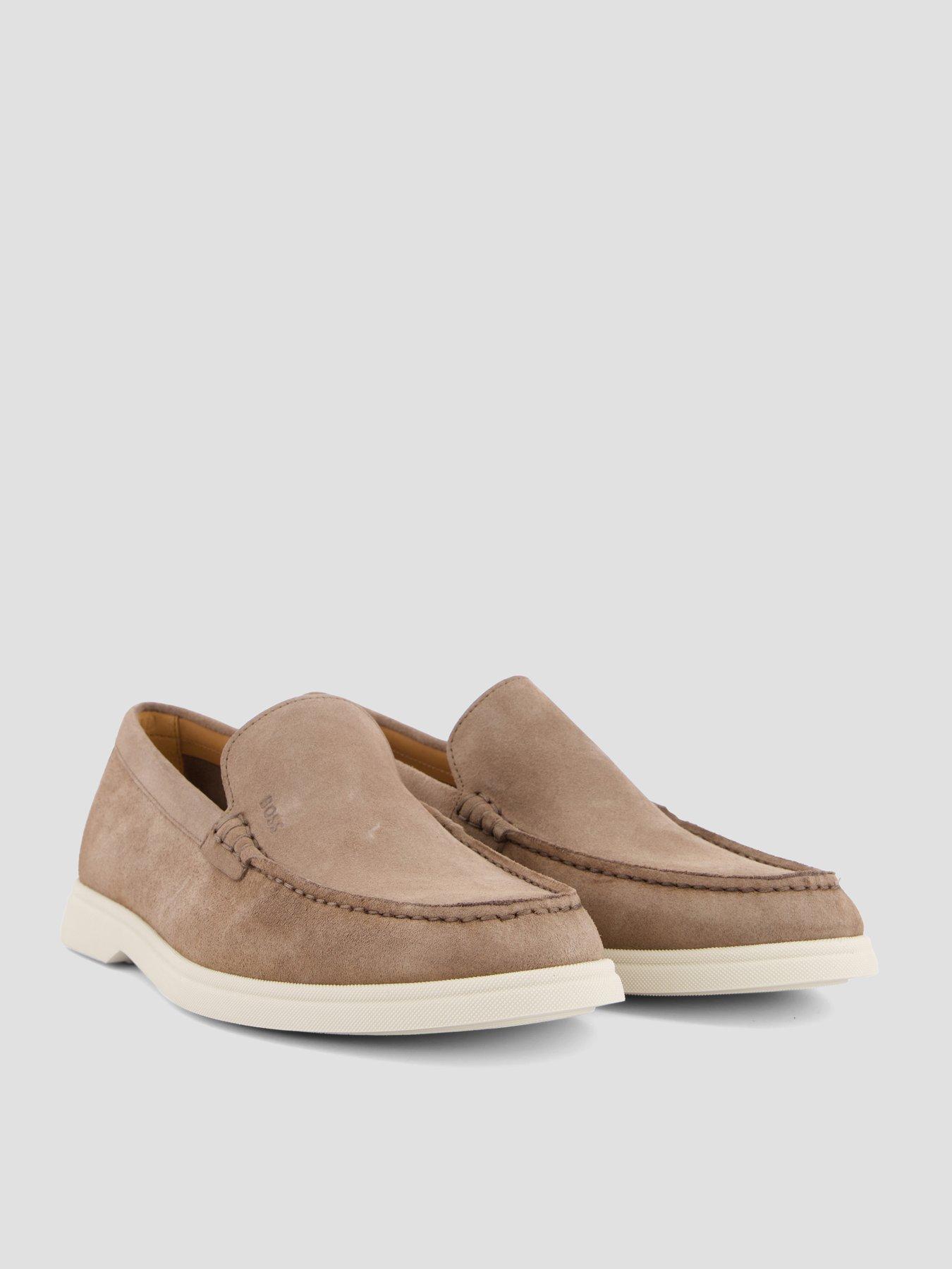 Image 6 of 7 of BOSS Sienne Suede Casual Loafers - Beige
